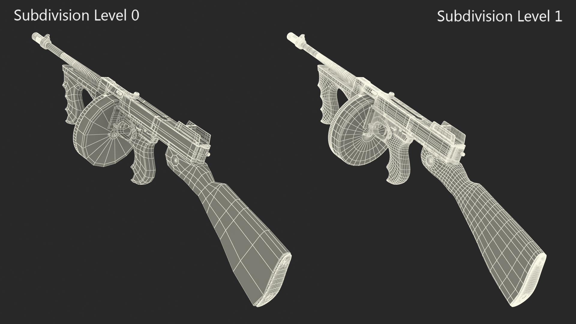 3D Thompson Submachine Gun model