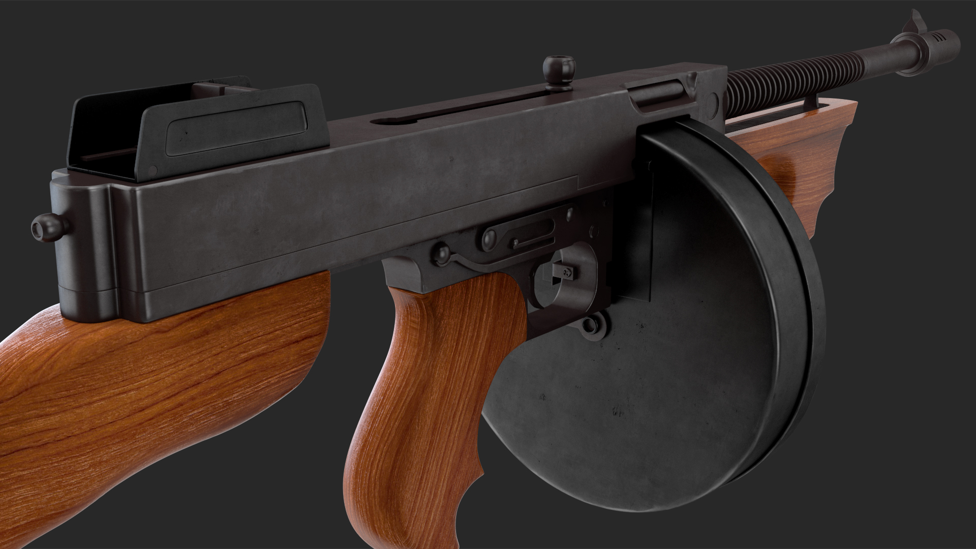 3D Thompson Submachine Gun model