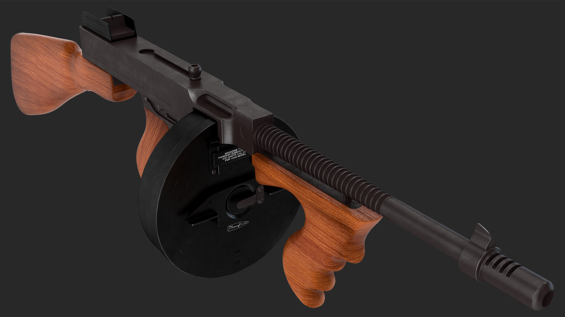 3D Thompson Submachine Gun model