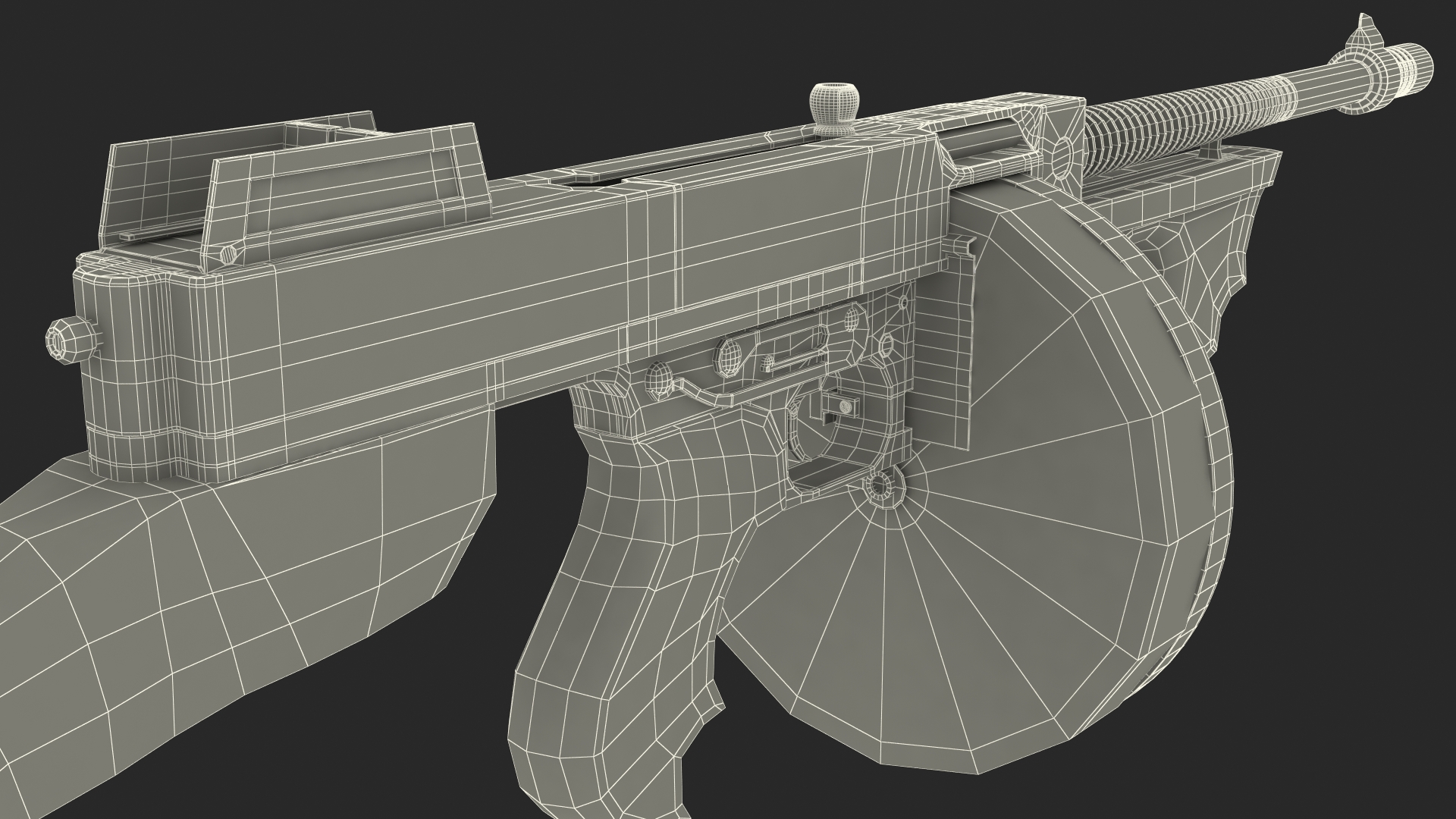 3D Thompson Submachine Gun model