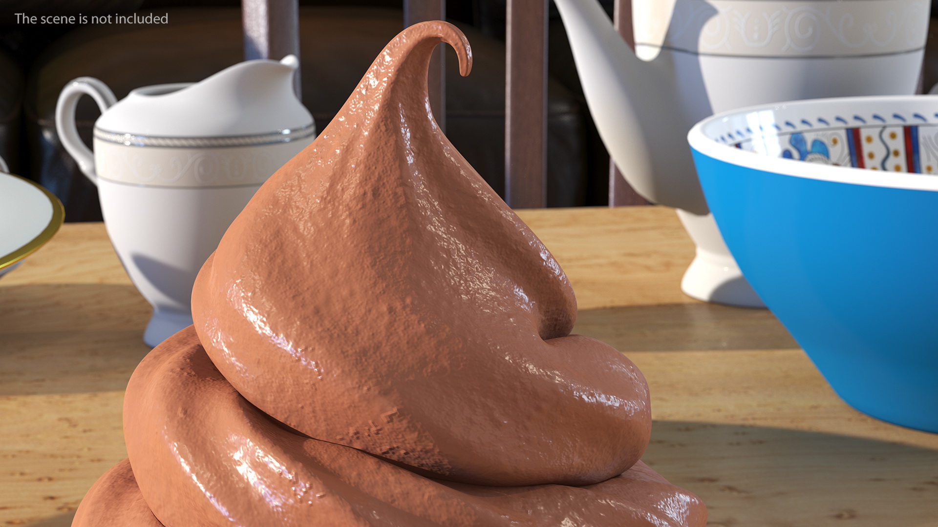 3D Chocolate Ice Cream Top model