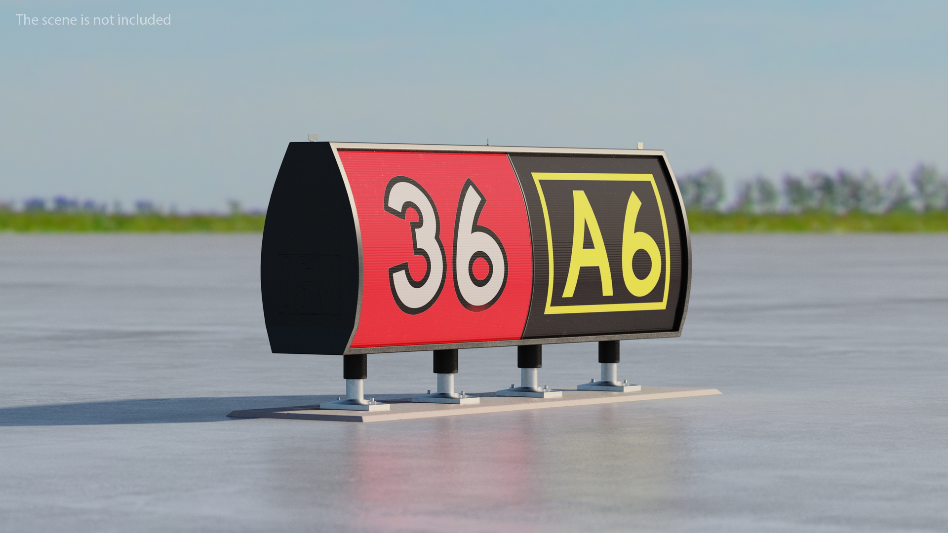 Airfiled Ground Guidance Sign 3D model