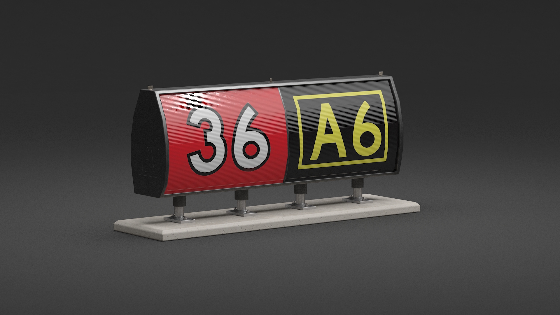 Airfiled Ground Guidance Sign 3D model