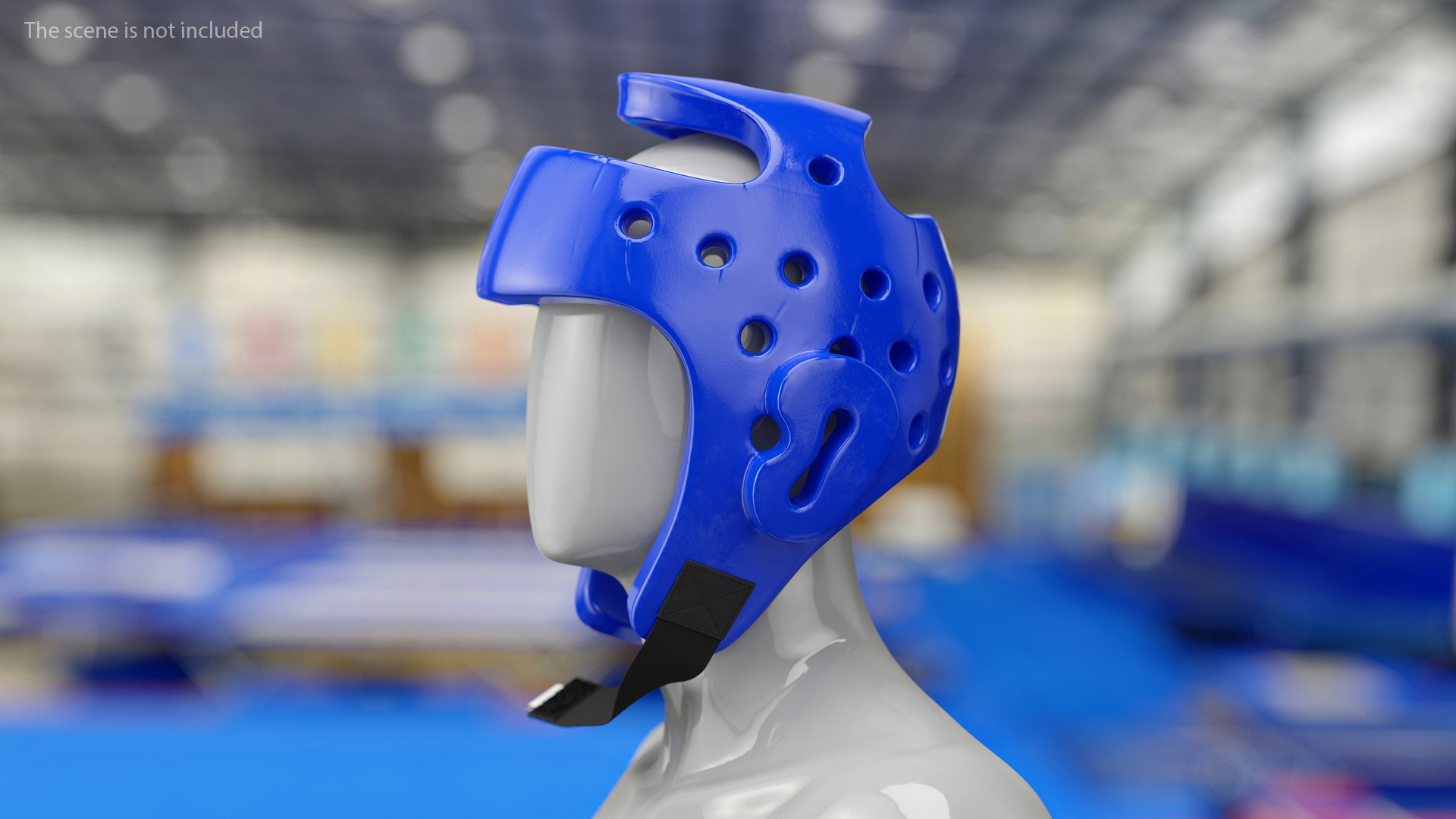 3D Karate Helmet Blue model