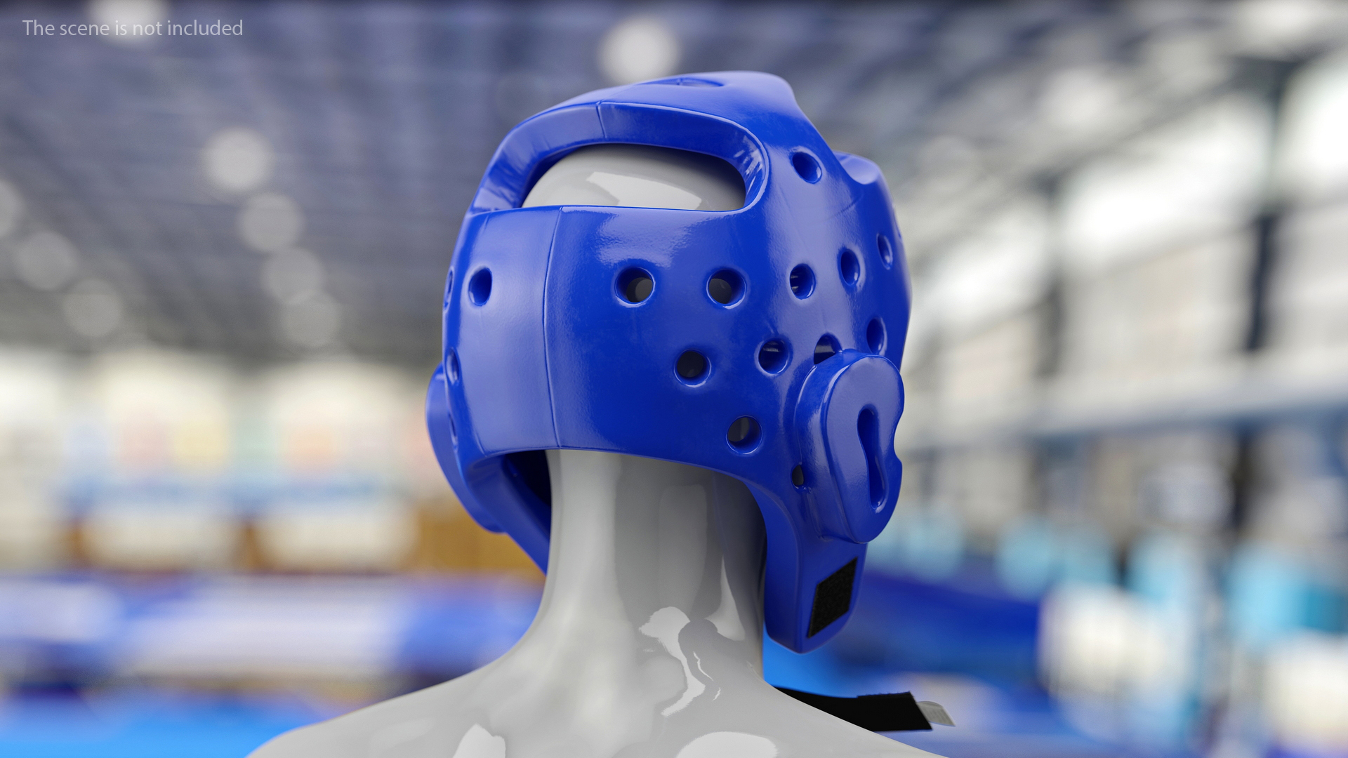 3D Karate Helmet Blue model