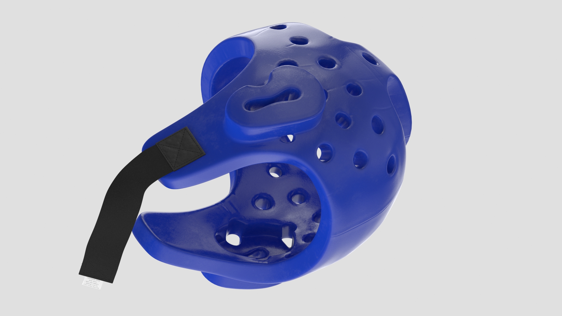 3D Karate Helmet Blue model