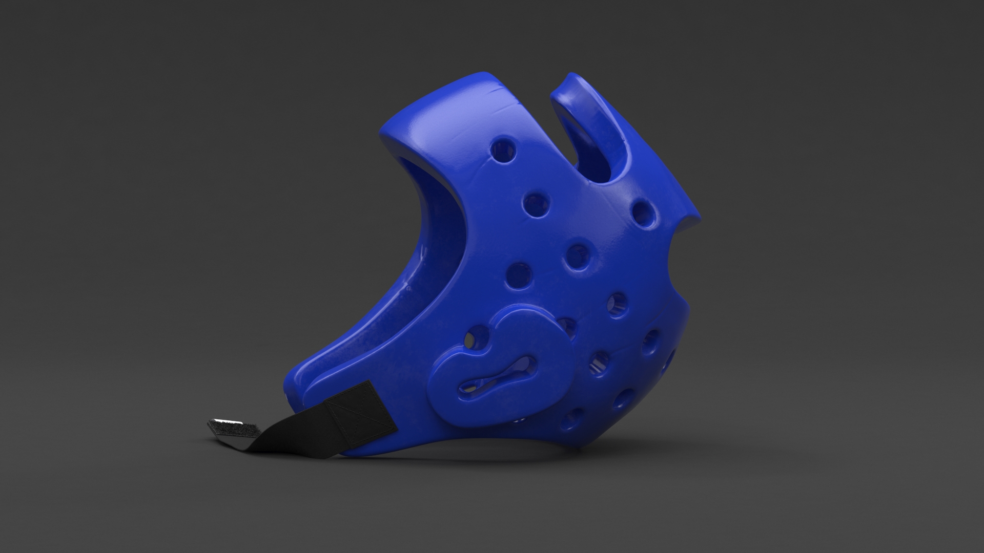 3D Karate Helmet Blue model