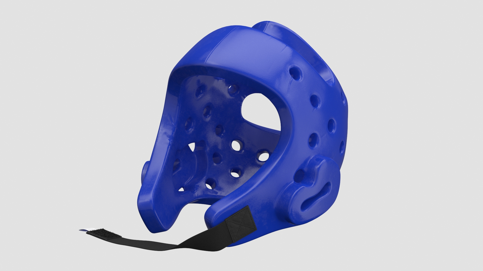 3D Karate Helmet Blue model