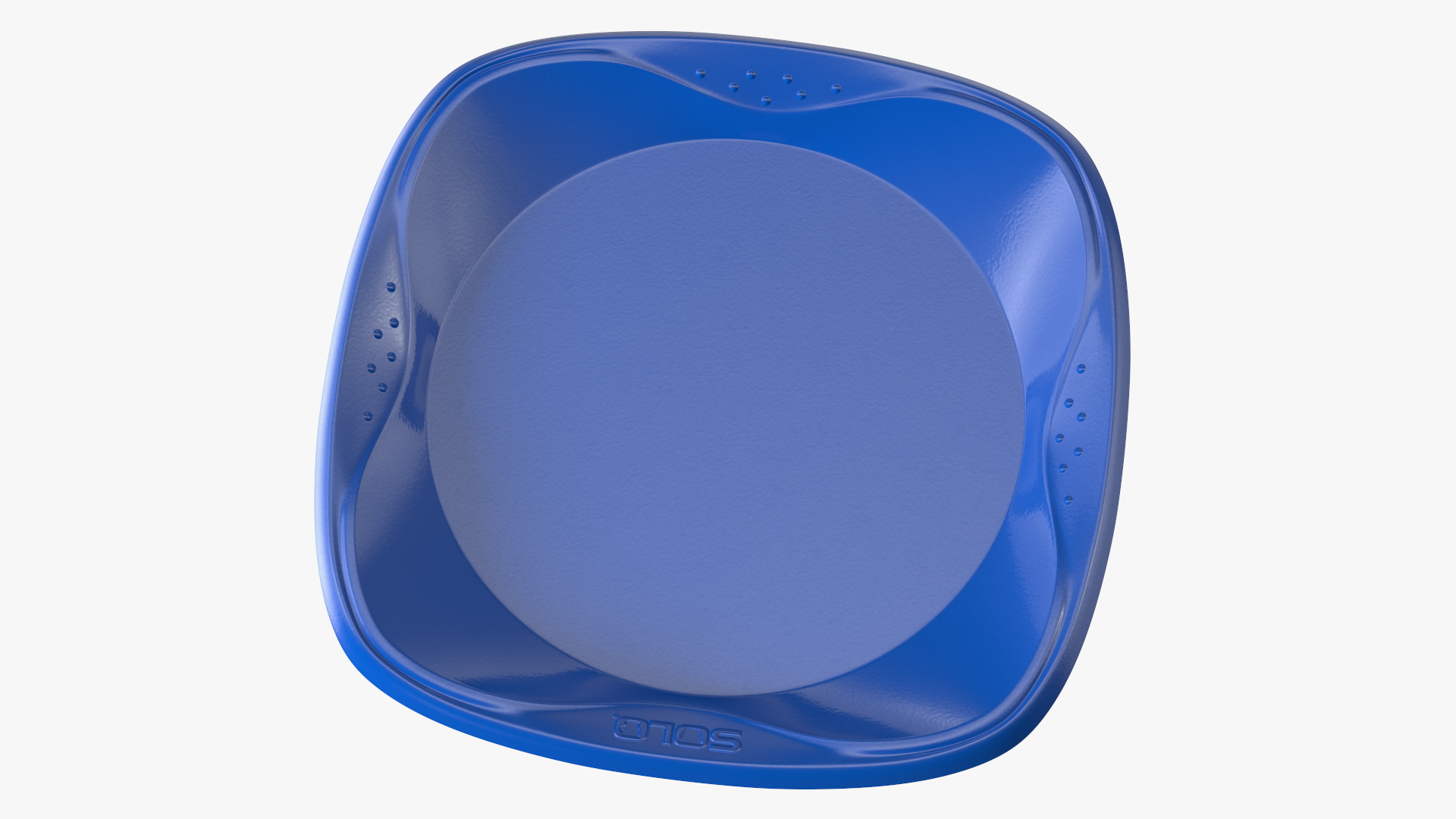 3D Solo Squared Plastic Plate Blue