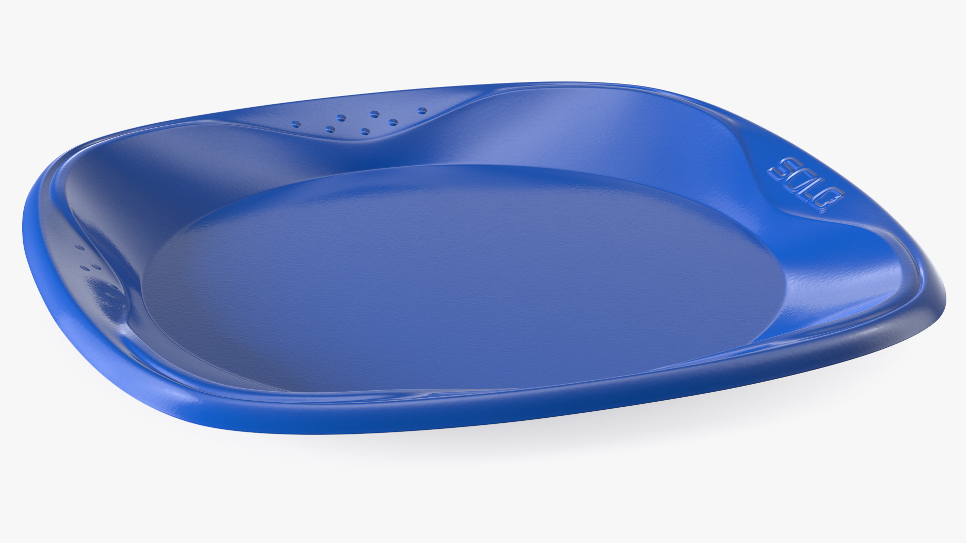 3D Solo Squared Plastic Plate Blue