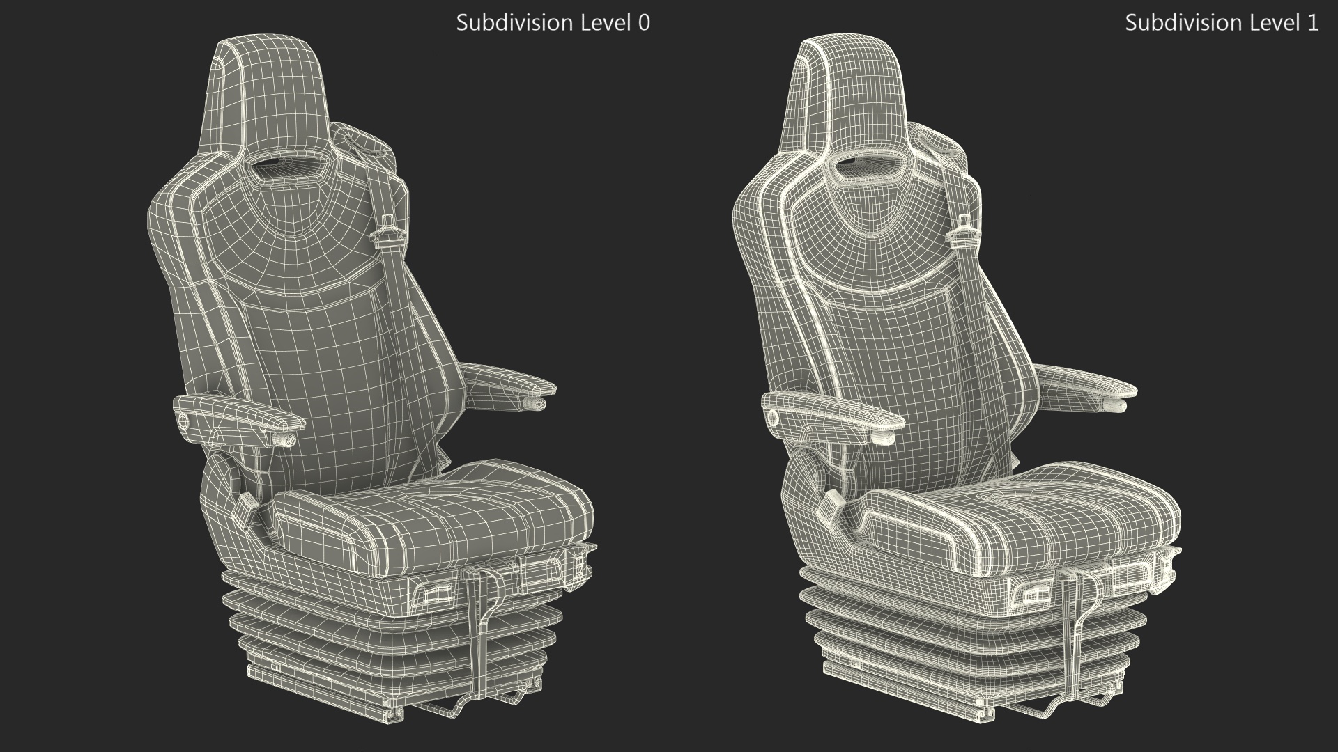 Premium Truck Driver Seat Recaro C 7000 3D model