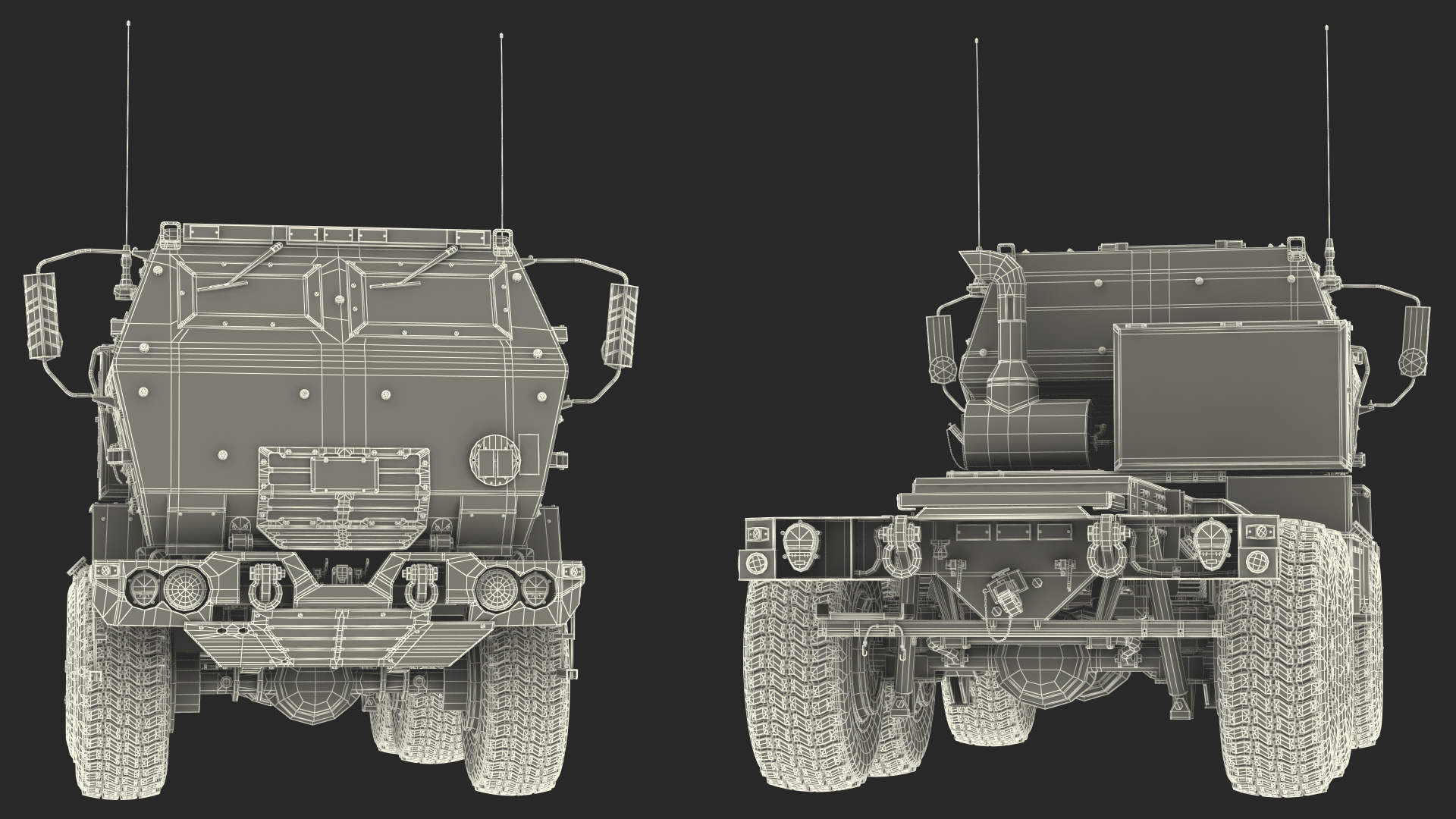 Medium Tactical Vehicle FMTV 5 Ton 6x6 Truck Chassis 3D