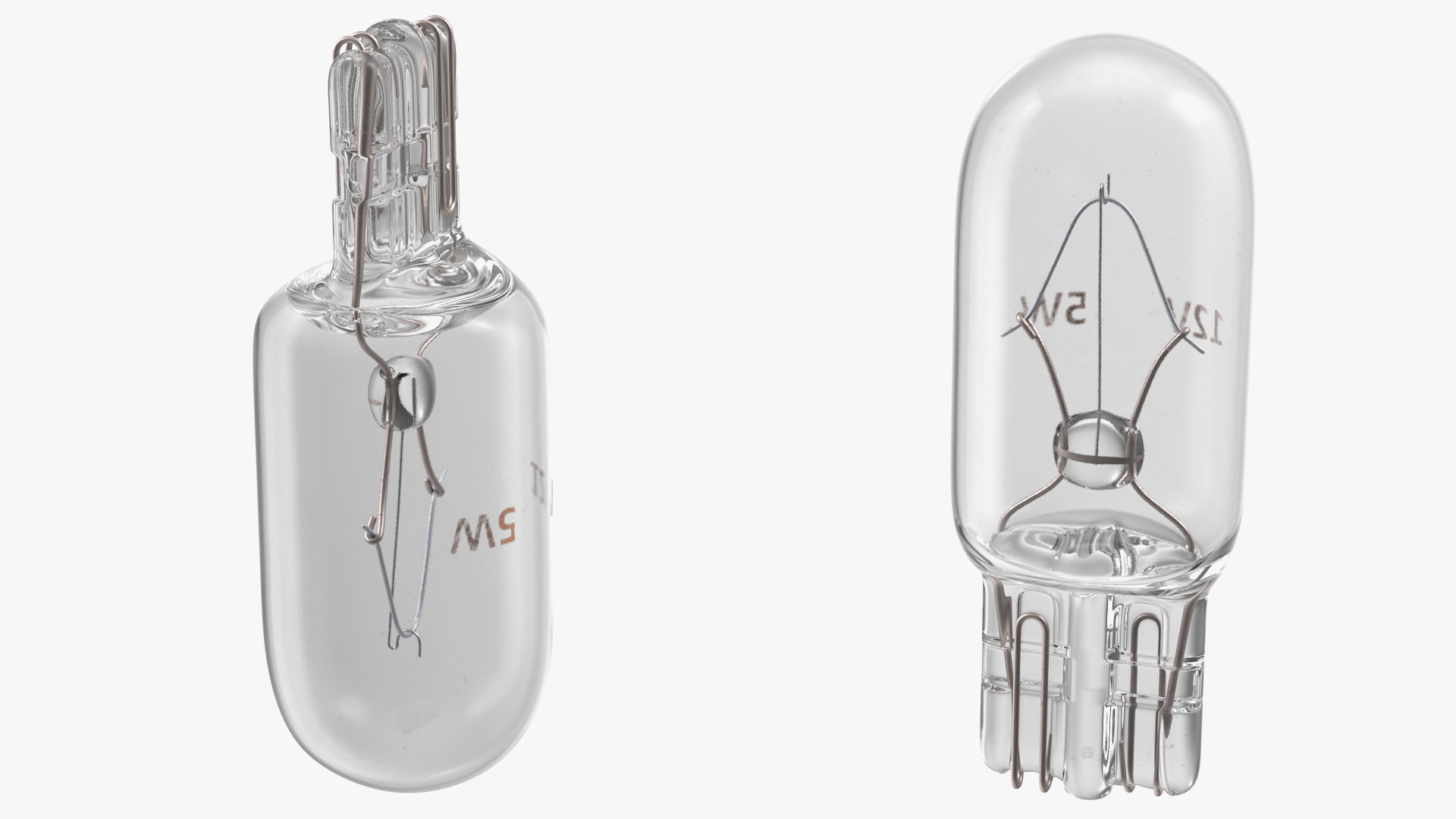 3D model Halogen Capeless T10 W5W Light Bulb