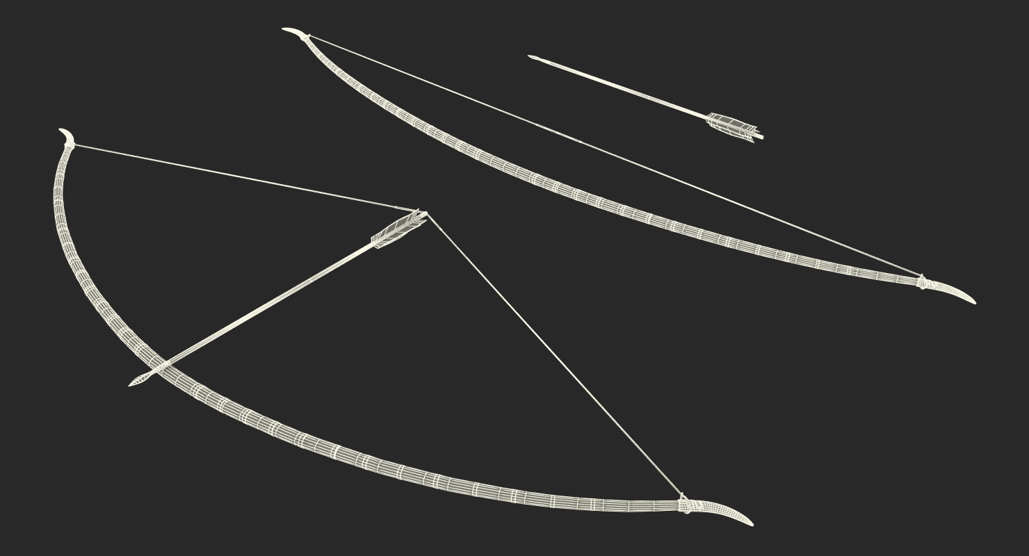 Viking Bow Set 3D model