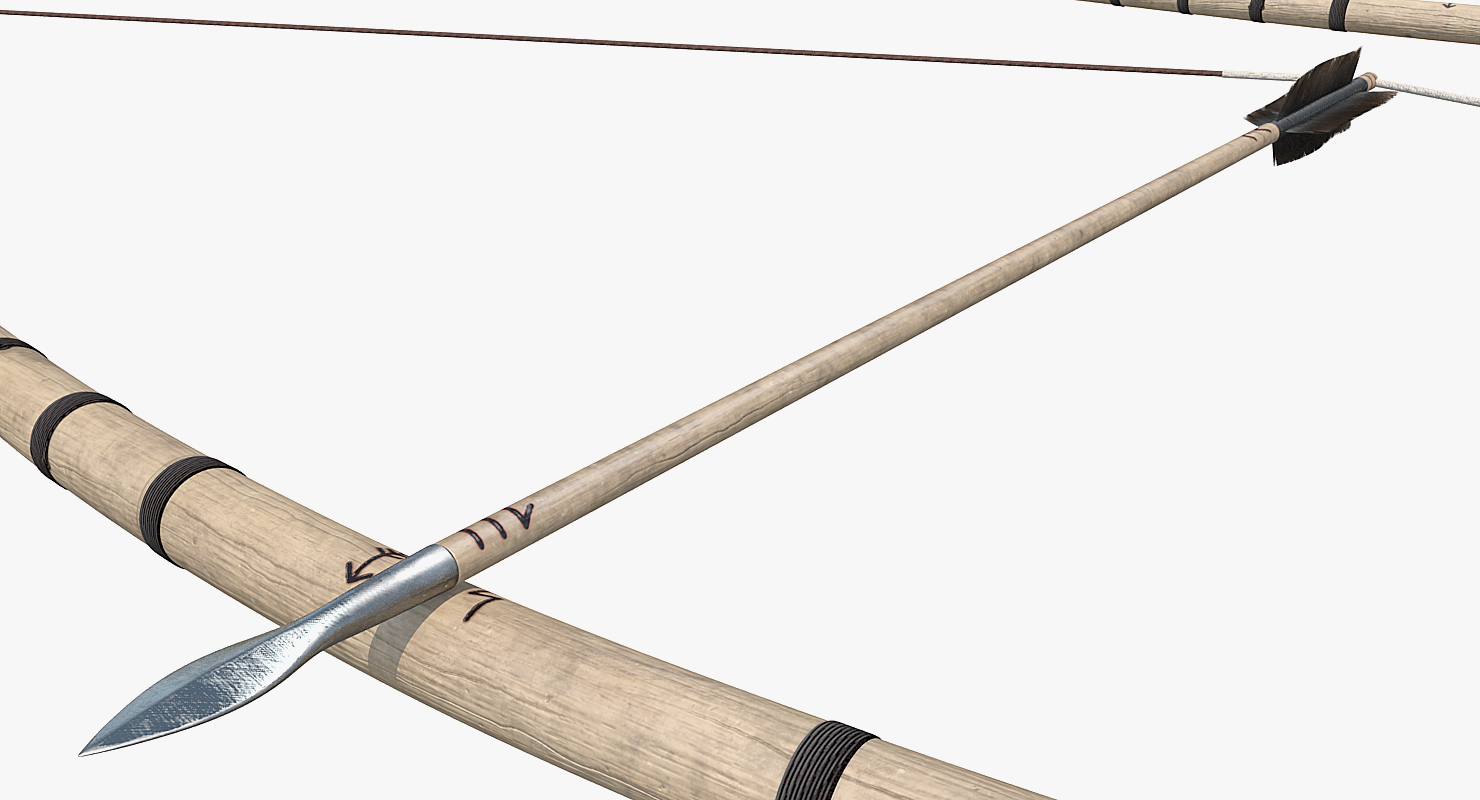 Viking Bow Set 3D model