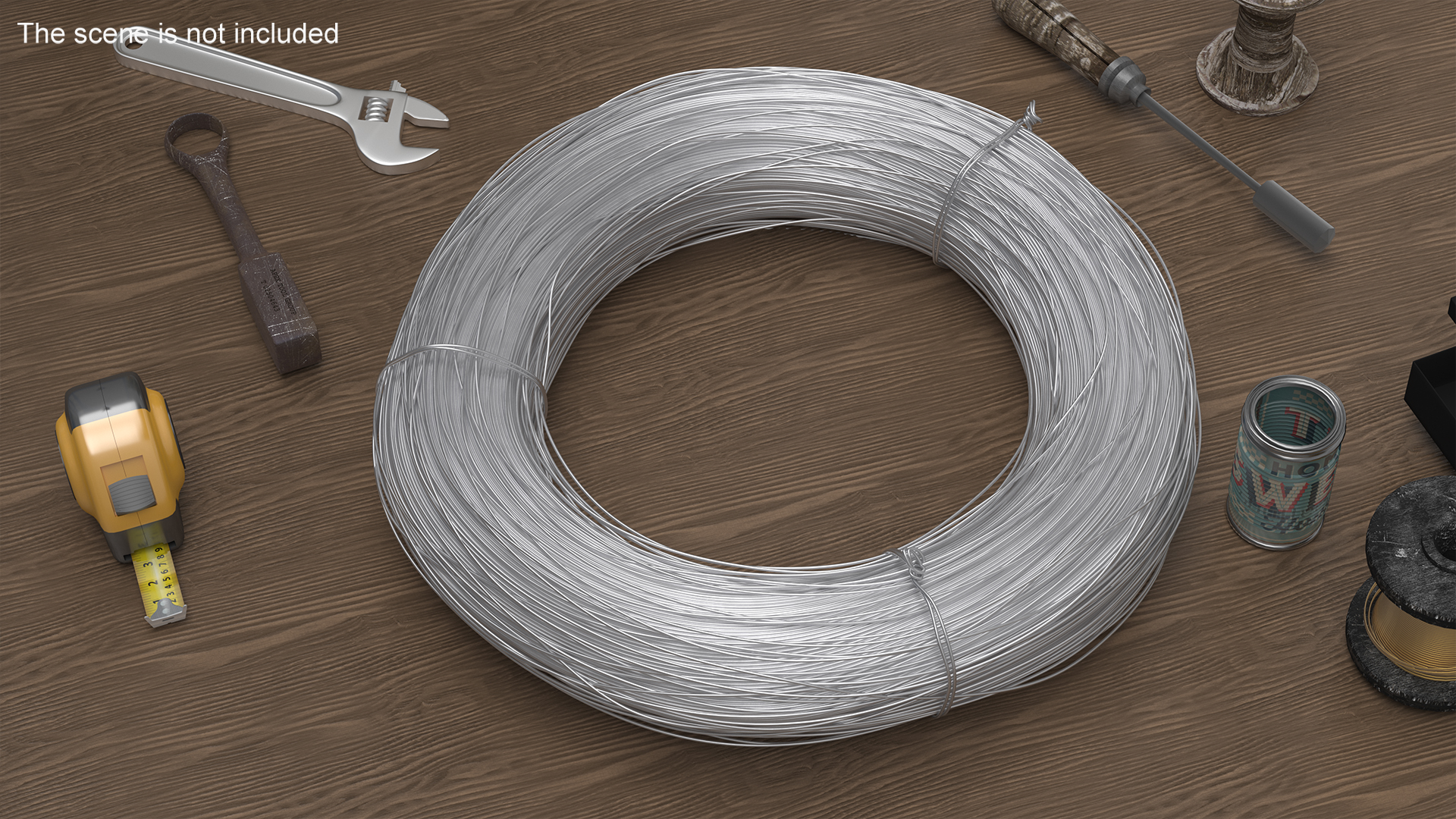 Aluminium Wire Coil 3D model