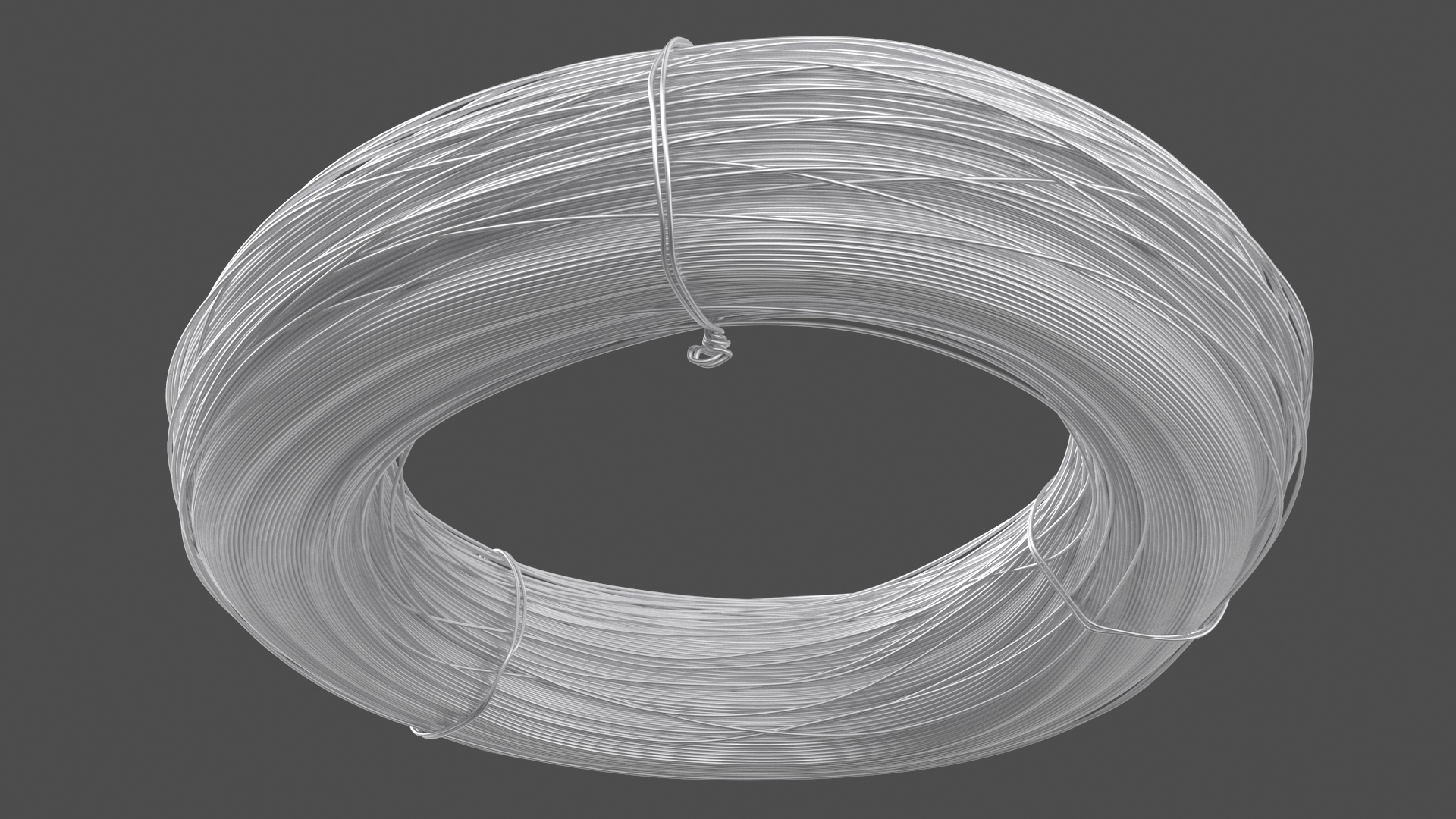 Aluminium Wire Coil 3D model