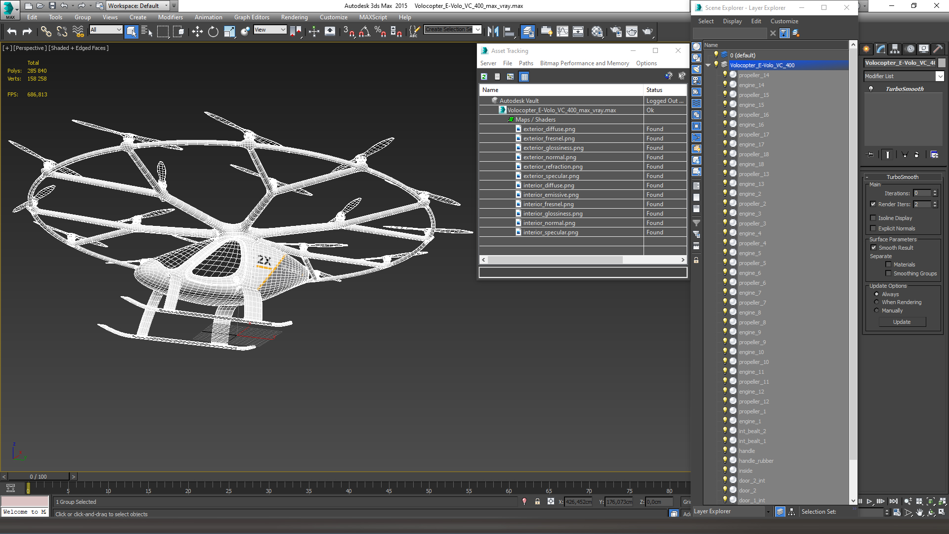 Volocopter E-Volo VC 400 3D model