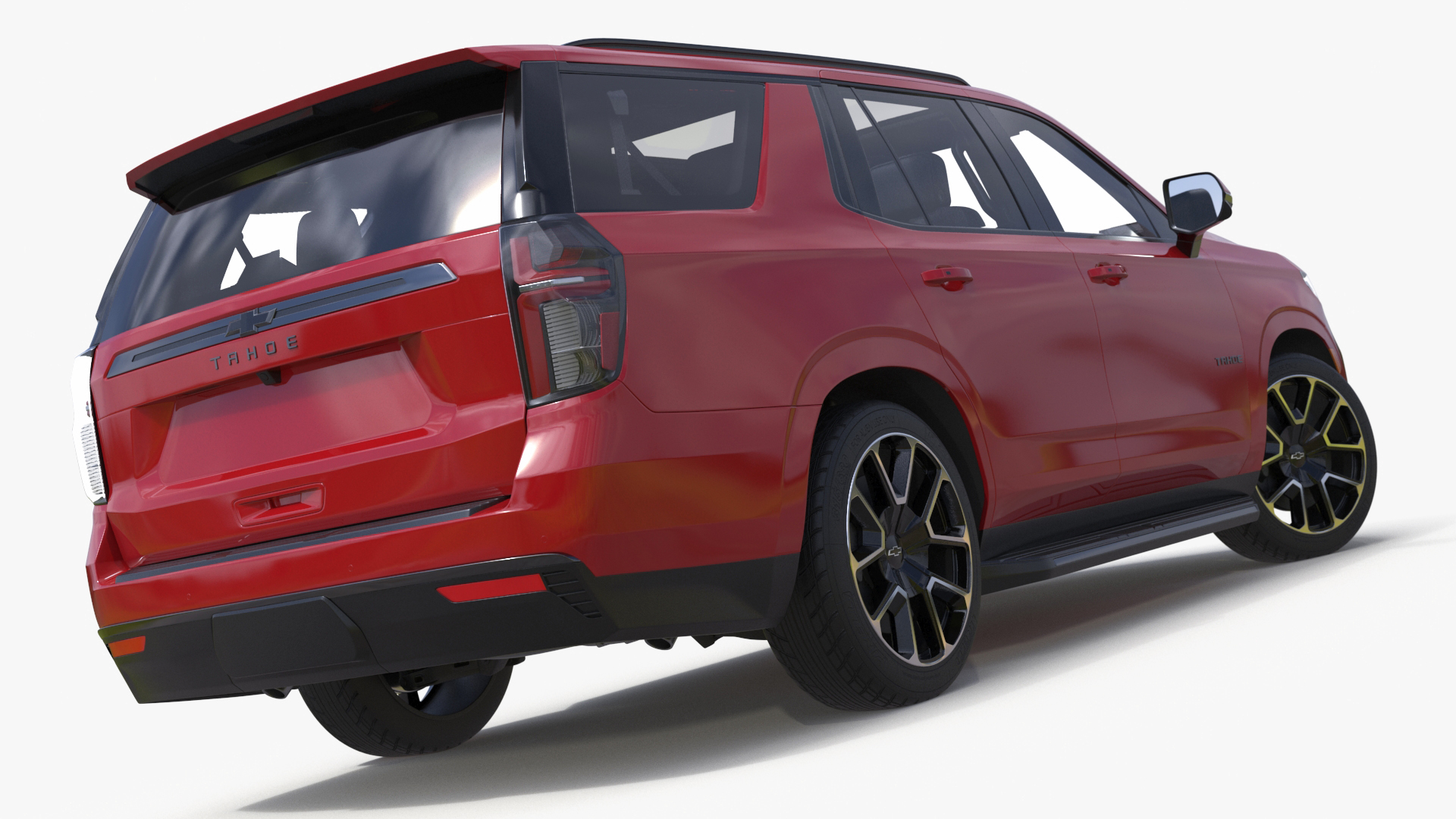 3D model Red SUV Chevrolet Tahoe 2024 Rigged