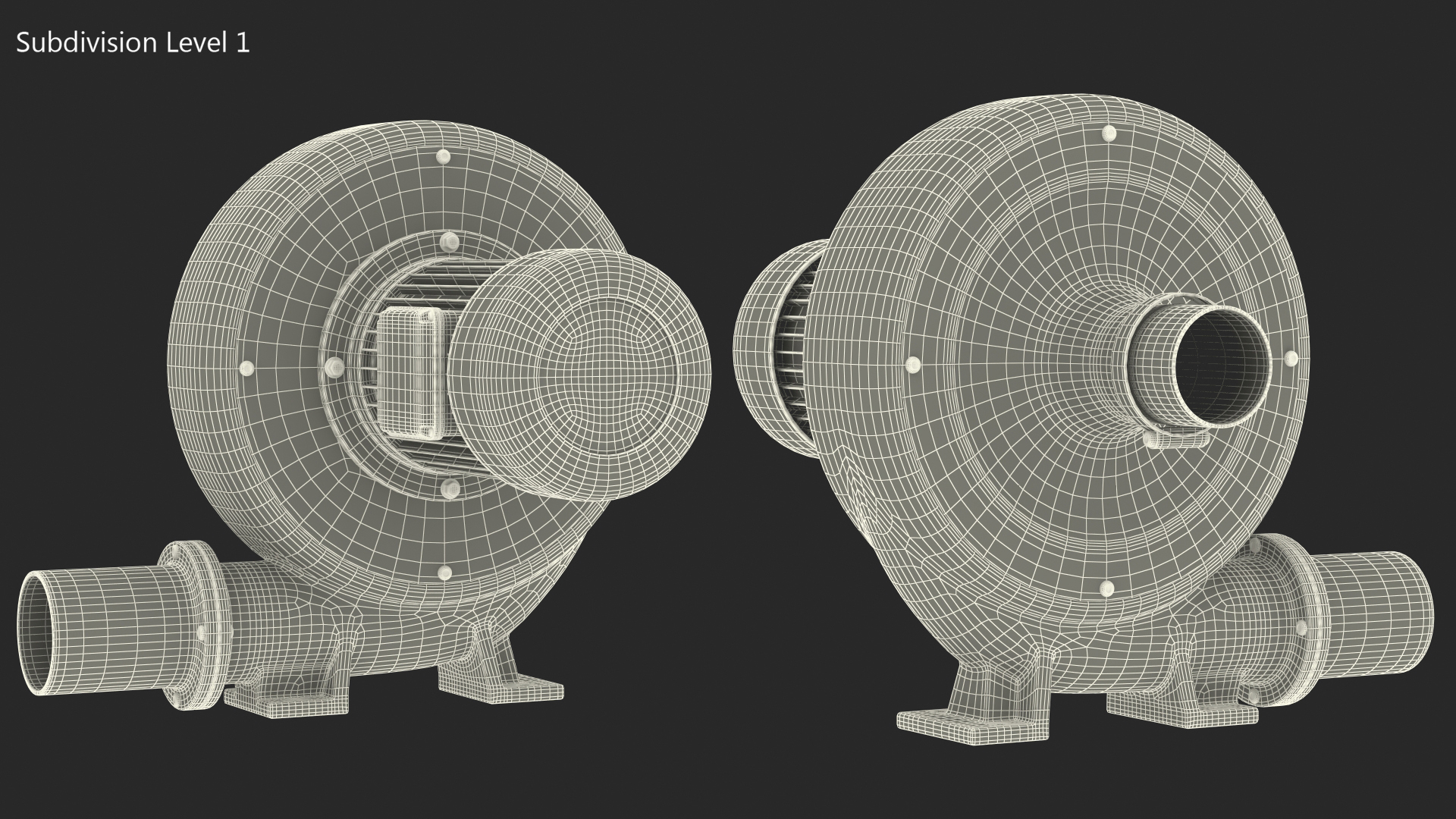 3D Turbine Air Blower model