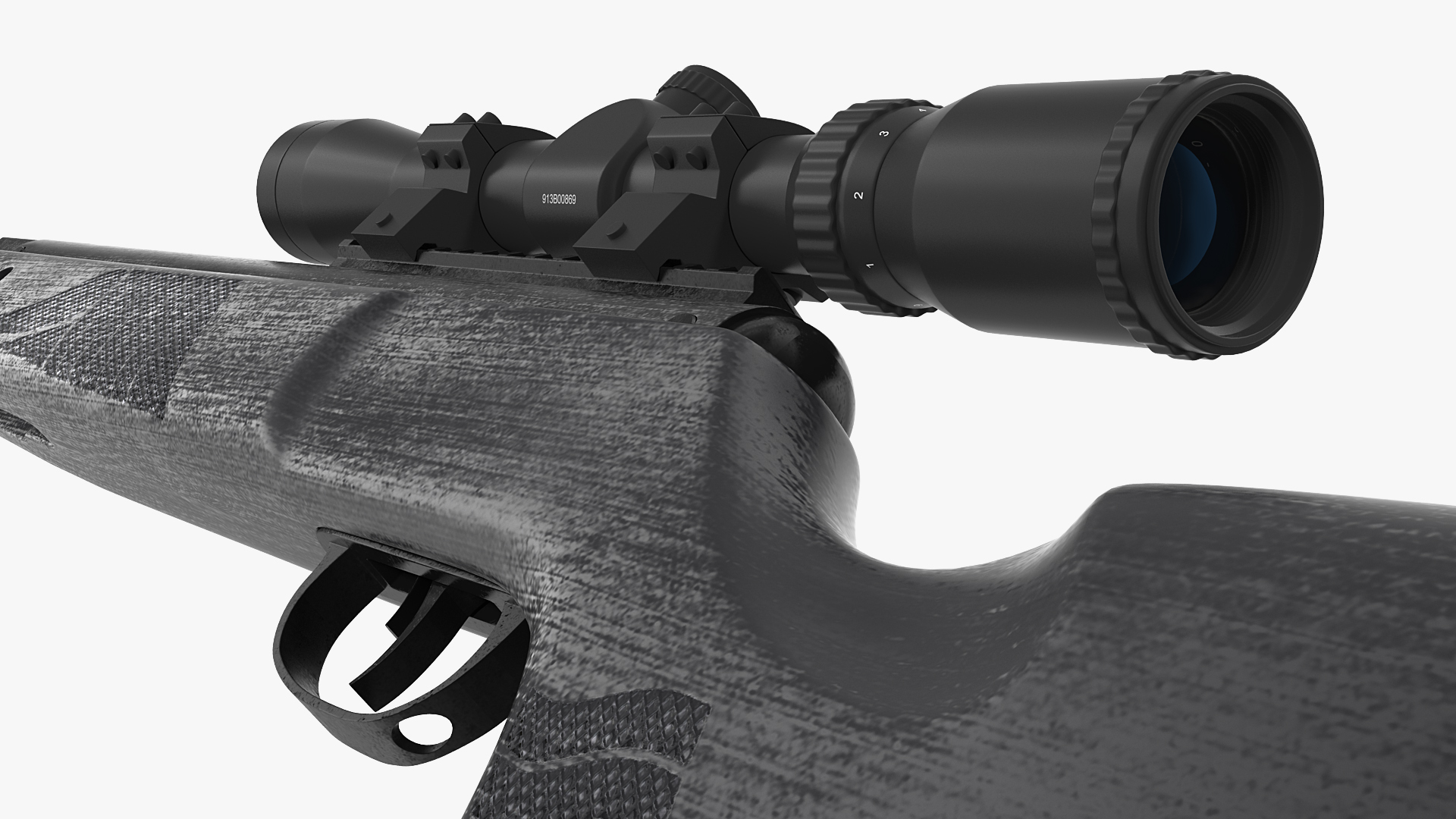 3D Break Barrel Air Rifle with Scope model