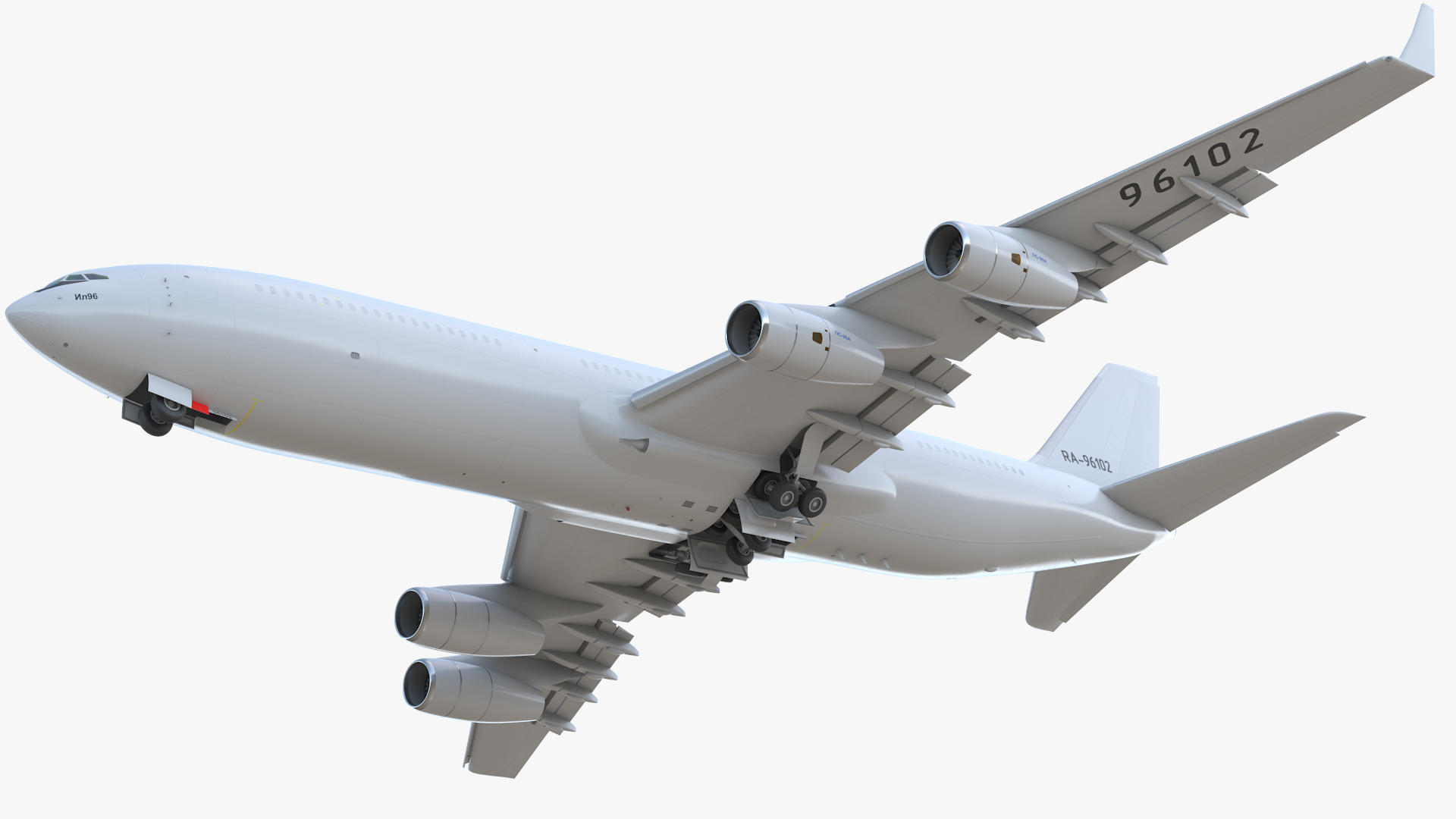 IL-96-400 Simple Interior Rigged 3D