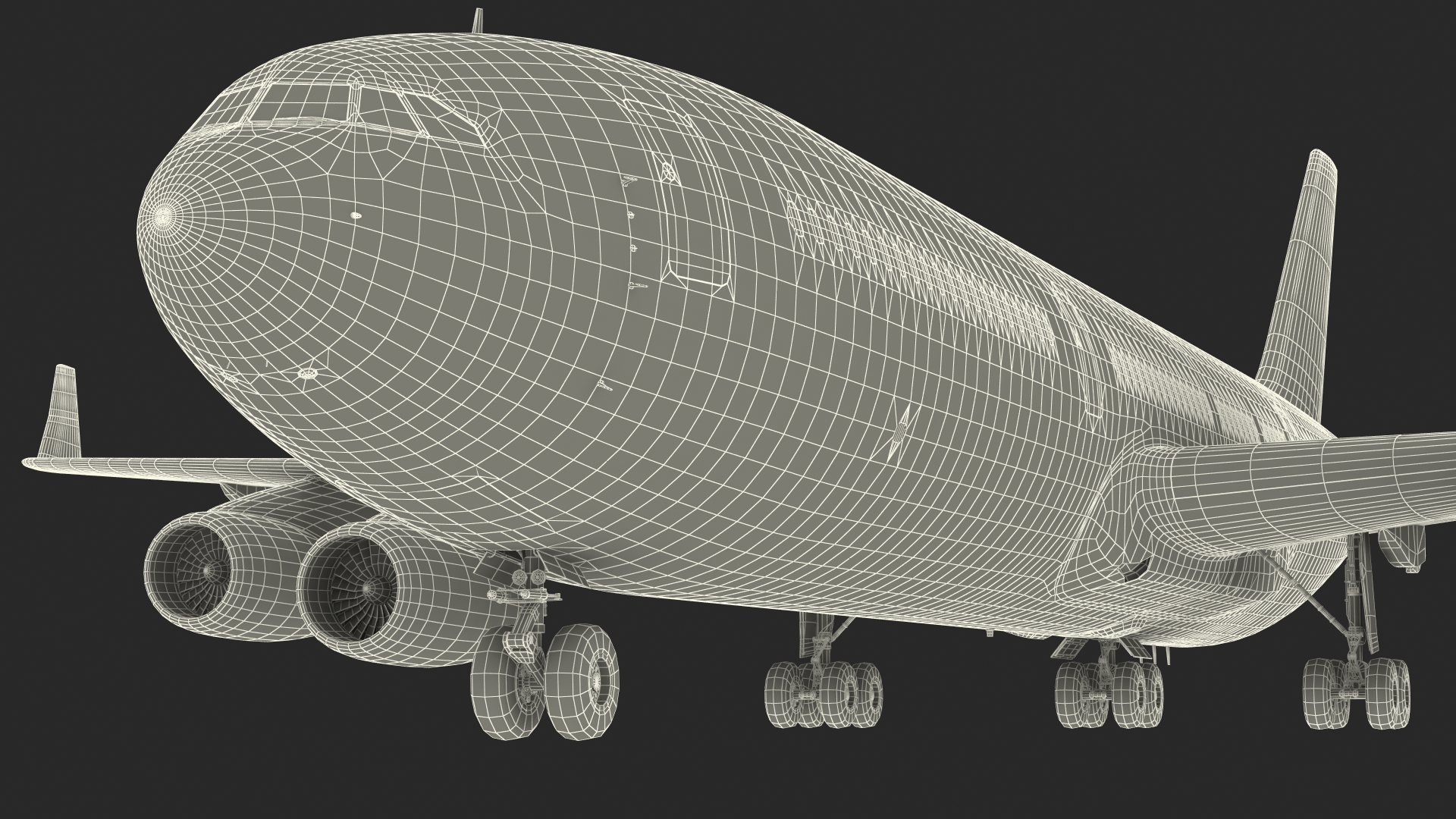 IL-96-400 Simple Interior Rigged 3D