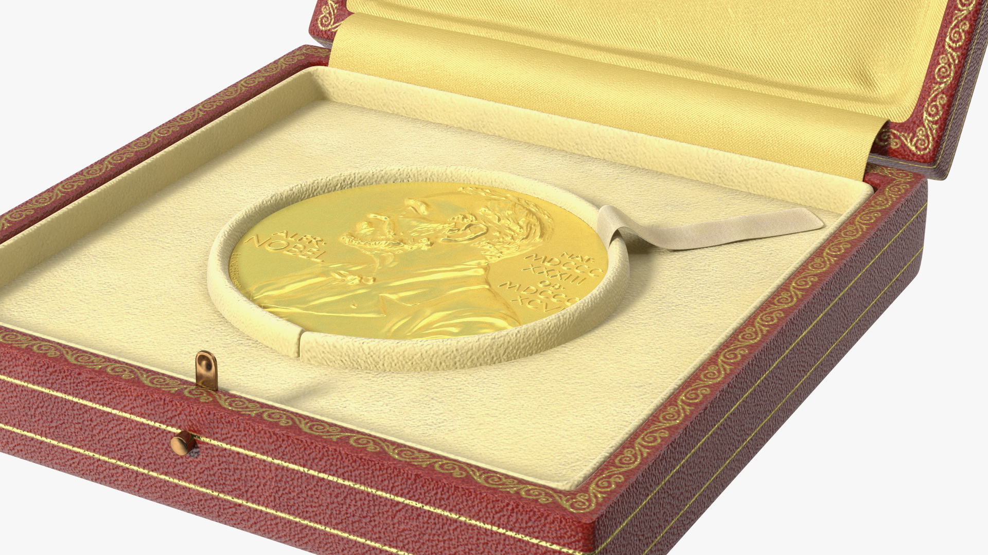 3D Nobel Prize with Box for Physics and Chemistry