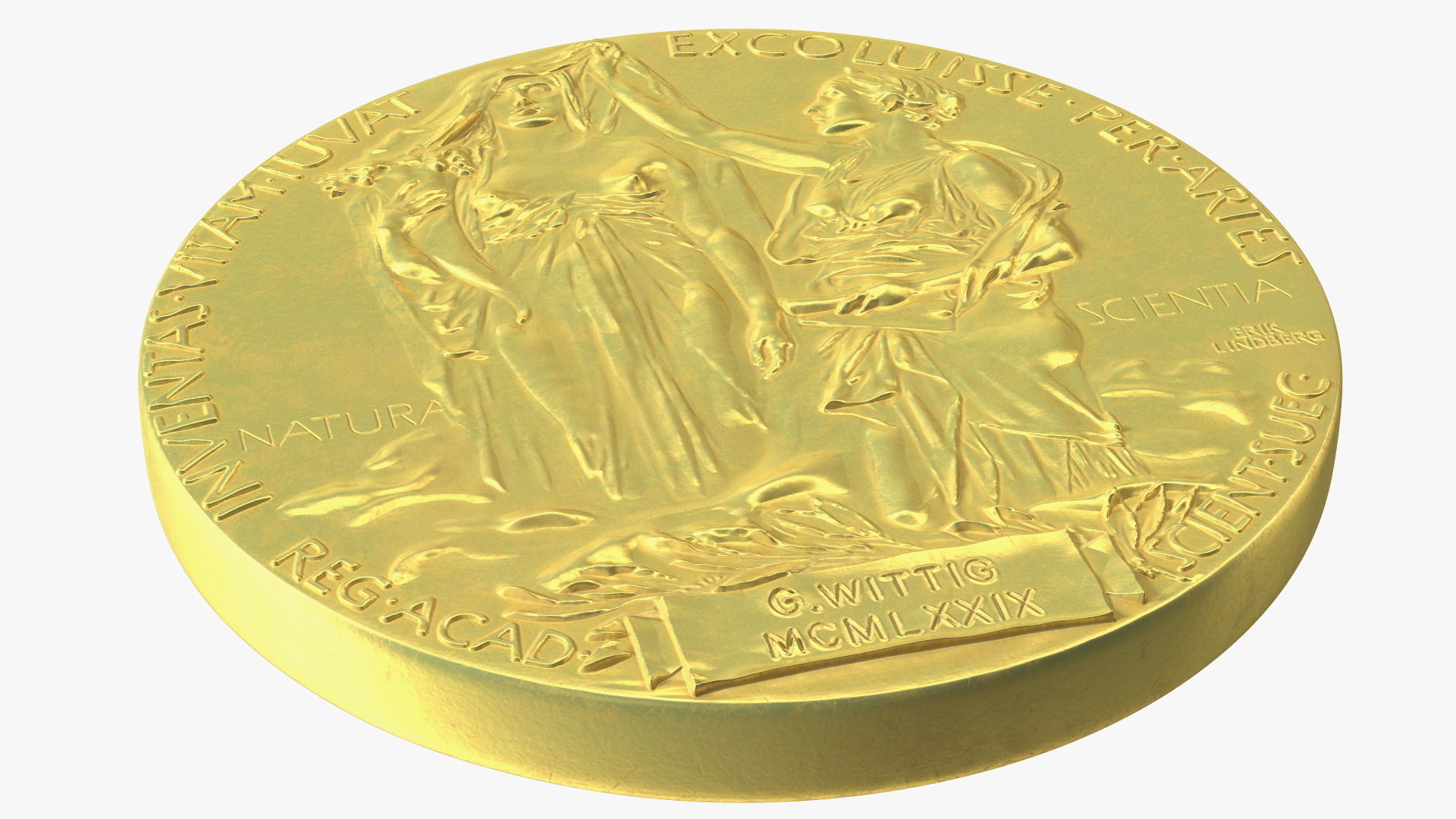 3D Nobel Prize with Box for Physics and Chemistry