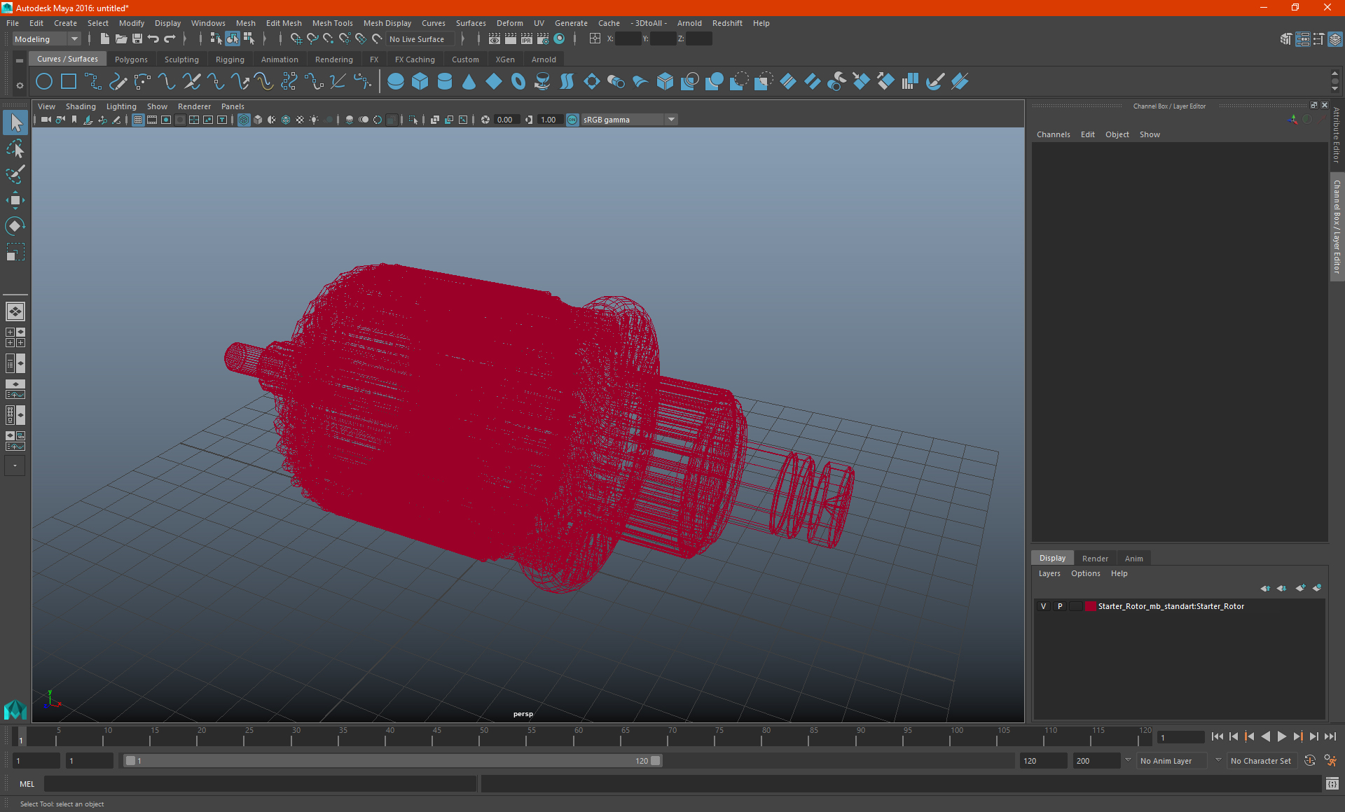 3D Starter Rotor model