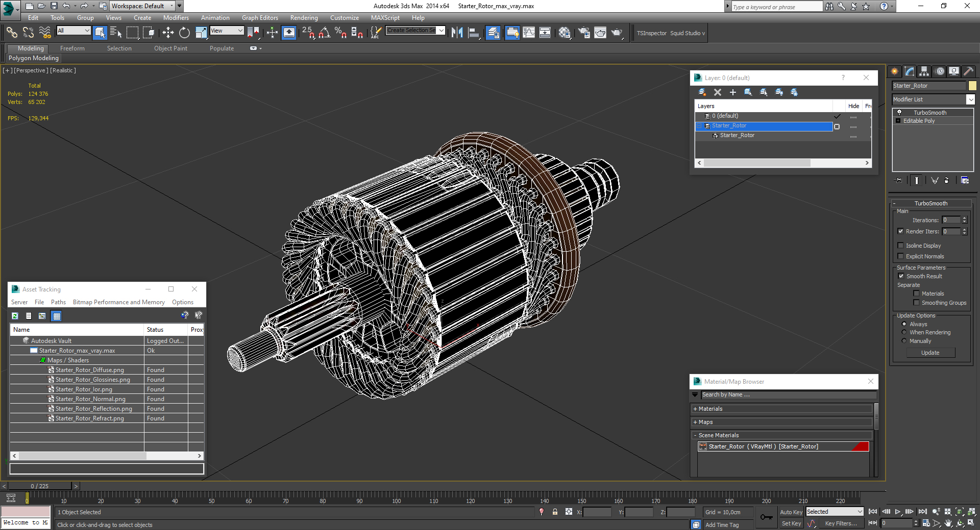 3D Starter Rotor model