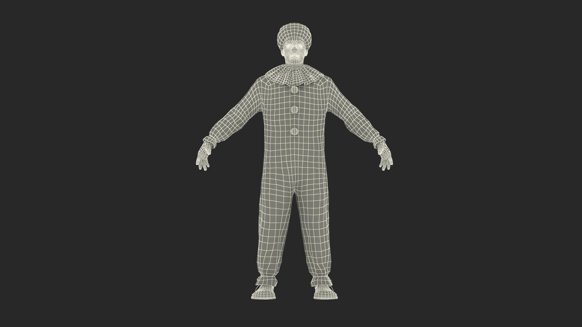 3D Clown Costume model