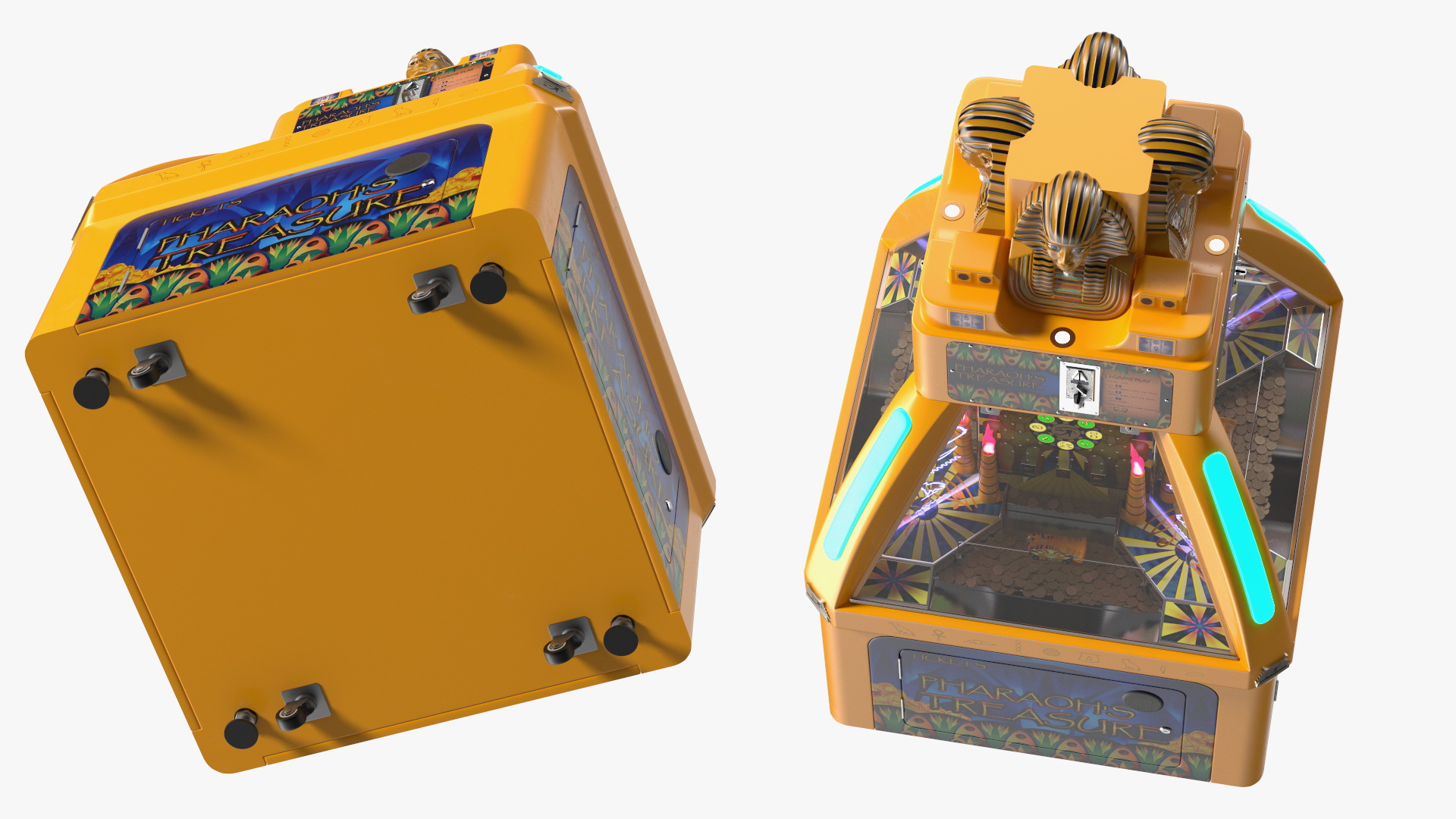 Golden Pharaoh Game Machine Rigged 3D model