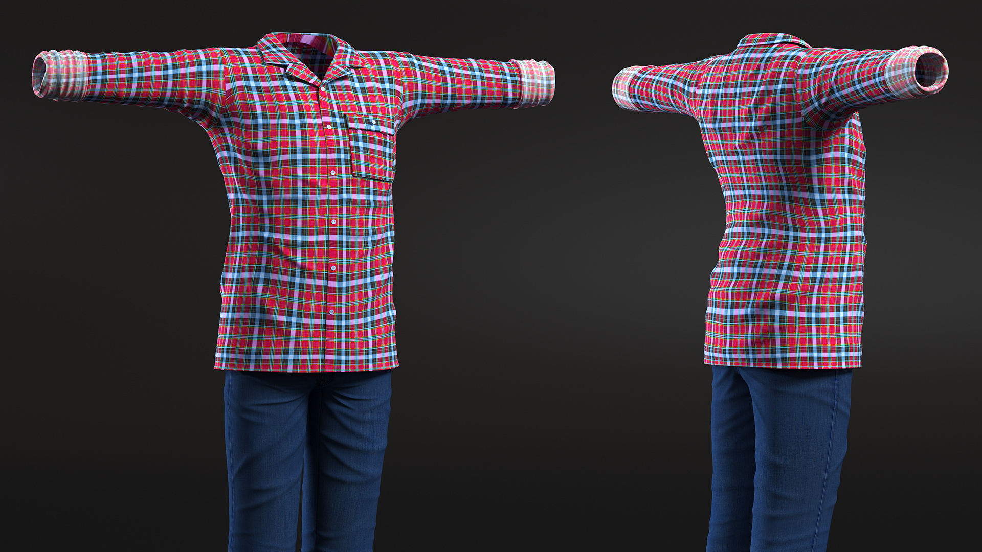 3D Gardener Clothes Set for Men model