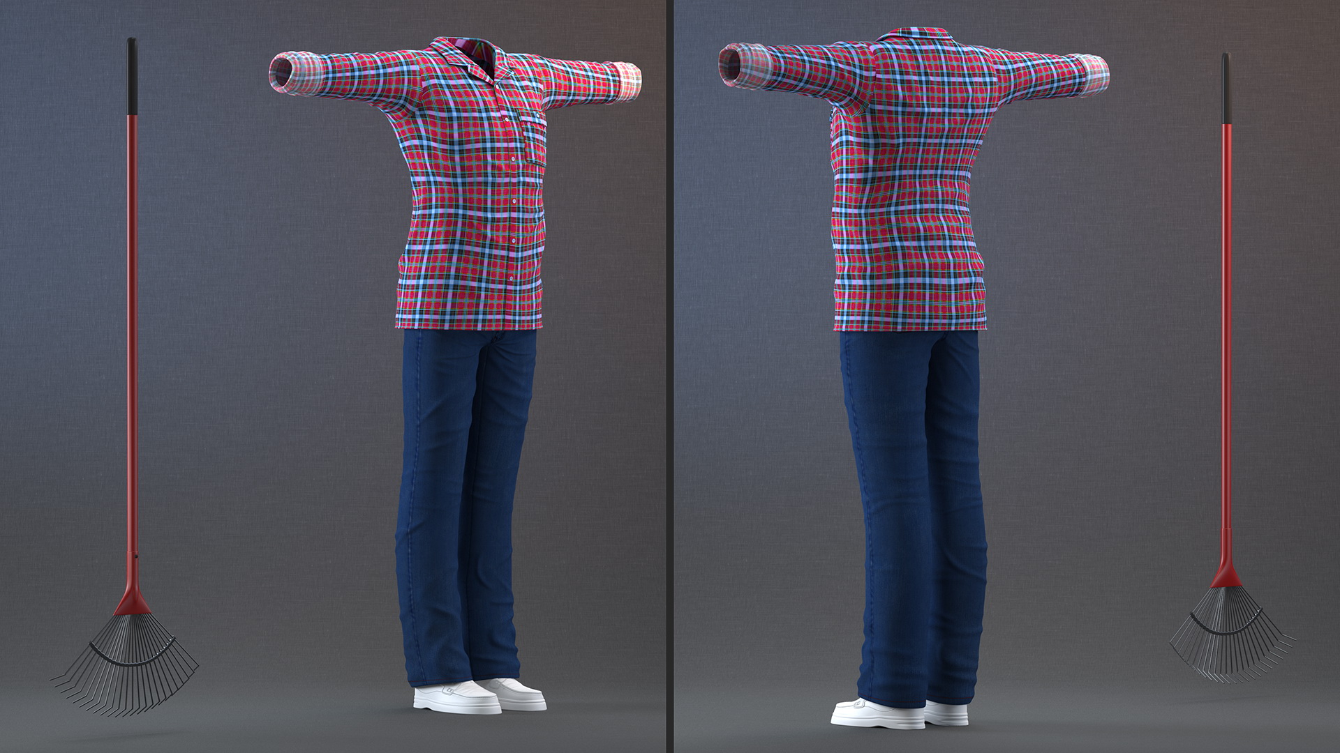 3D Gardener Clothes Set for Men model