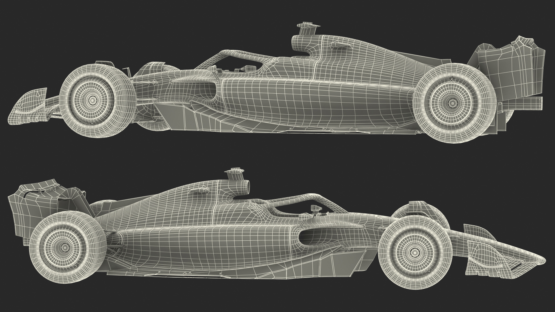 3D Open Wheel Racing Car Rigged model