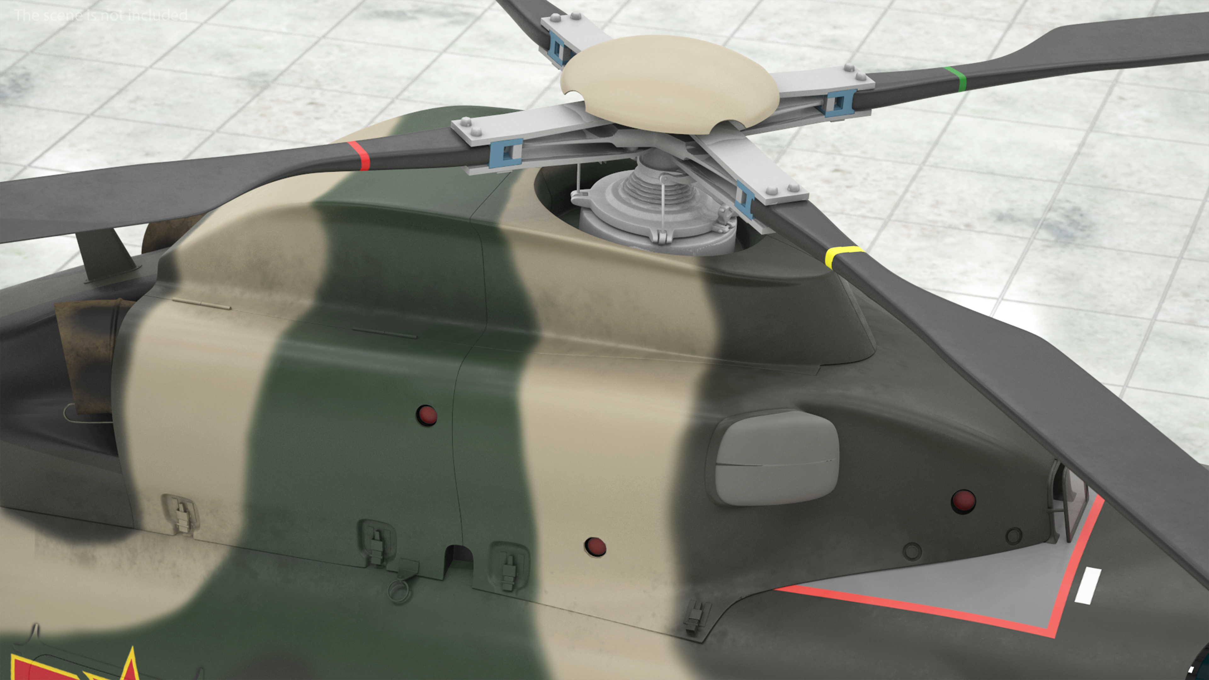 Military Harbin Z-9WZ with Missile 3D model