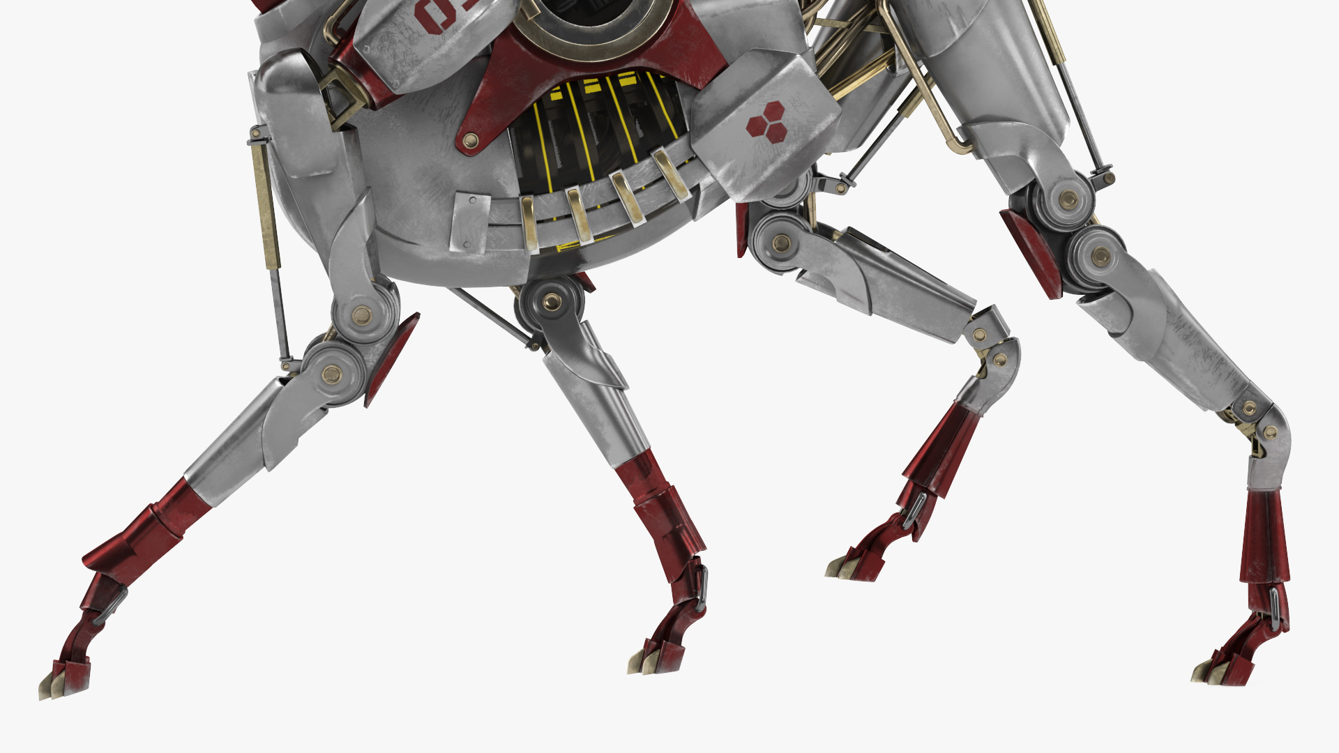 3D Futuristic Robotic Dog Concept in Walking Pose