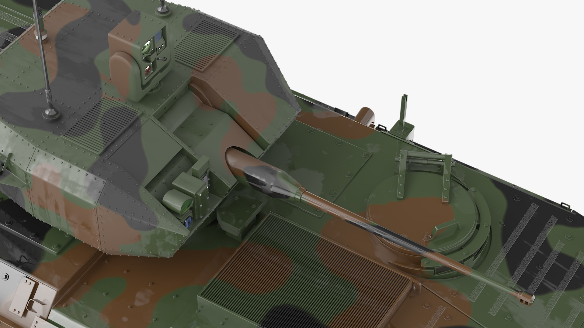 US Amphibious Assault Vehicle with 30mm Gun Wet Rigged 3D model