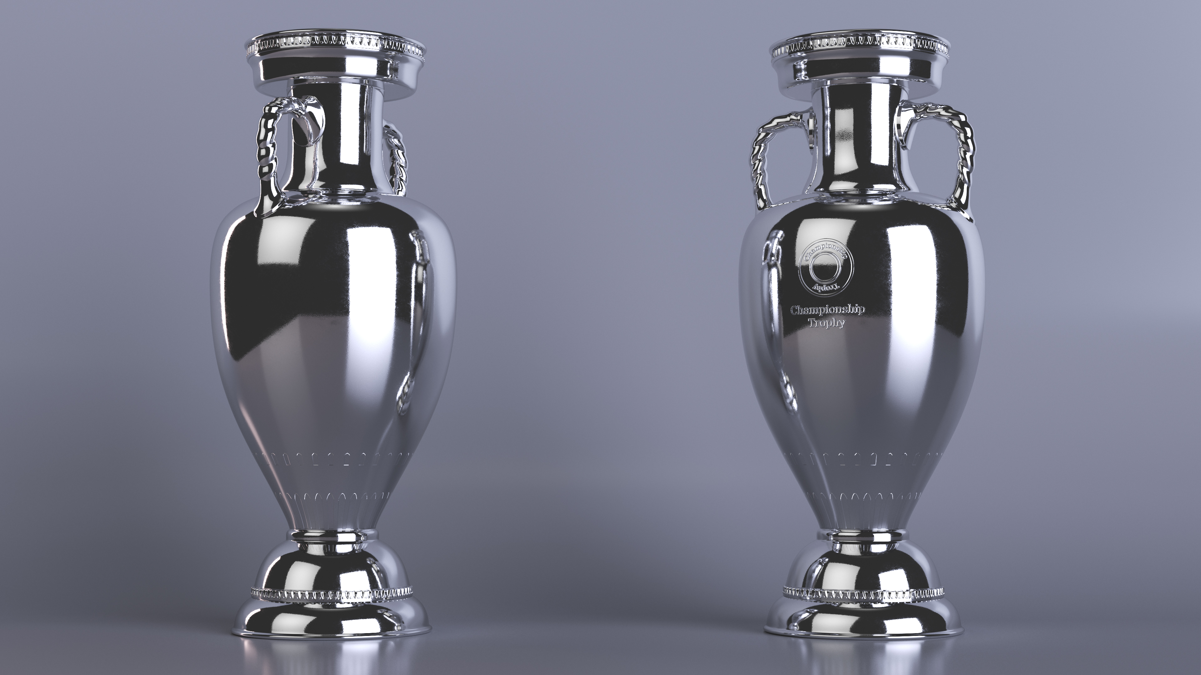 3D Soccer Championship Cup model