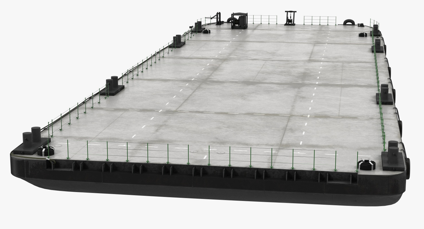 Flat Top Barge 3D model