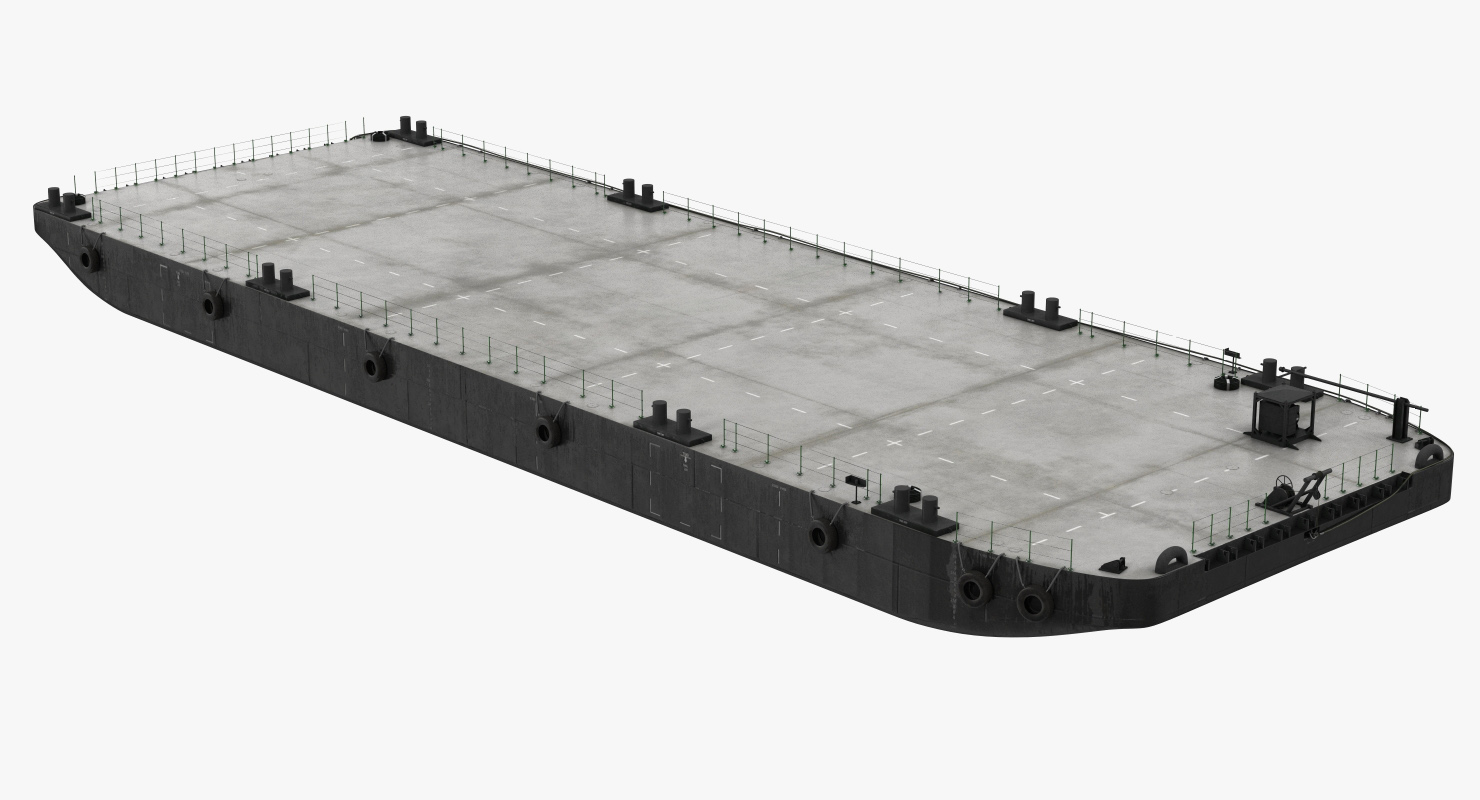 Flat Top Barge 3D model