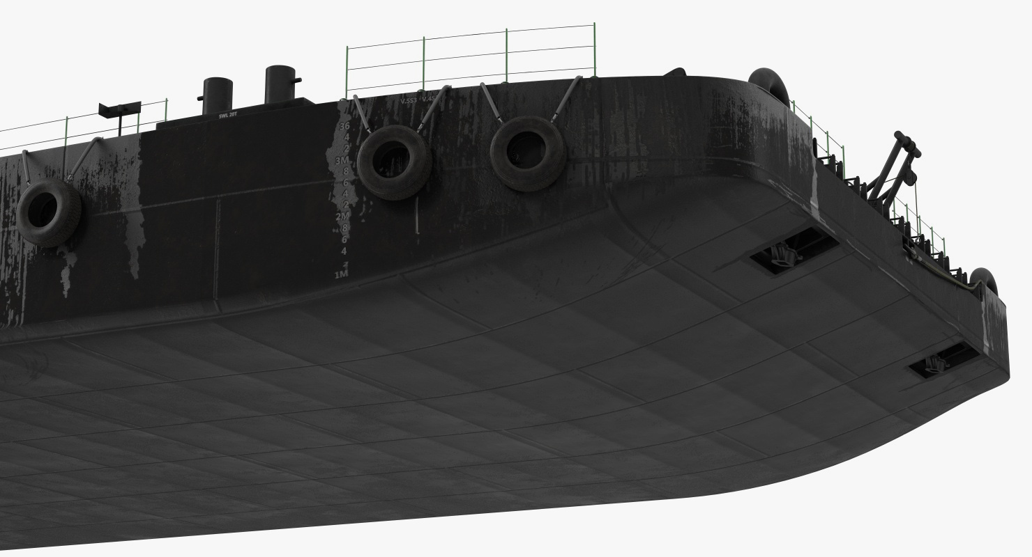 Flat Top Barge 3D model