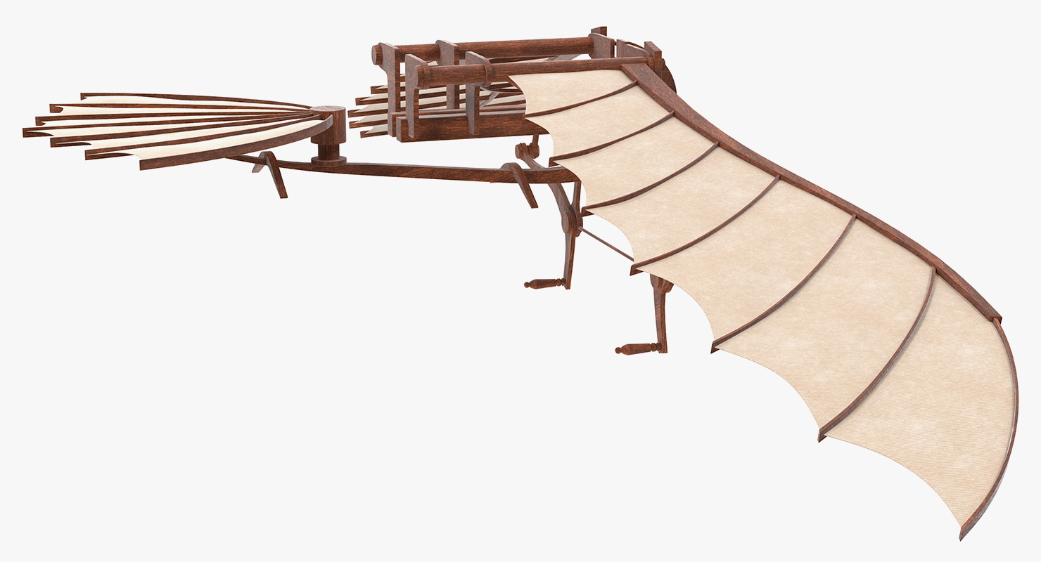 Leonardo Da Vinci Flying Machine Rigged 3D model