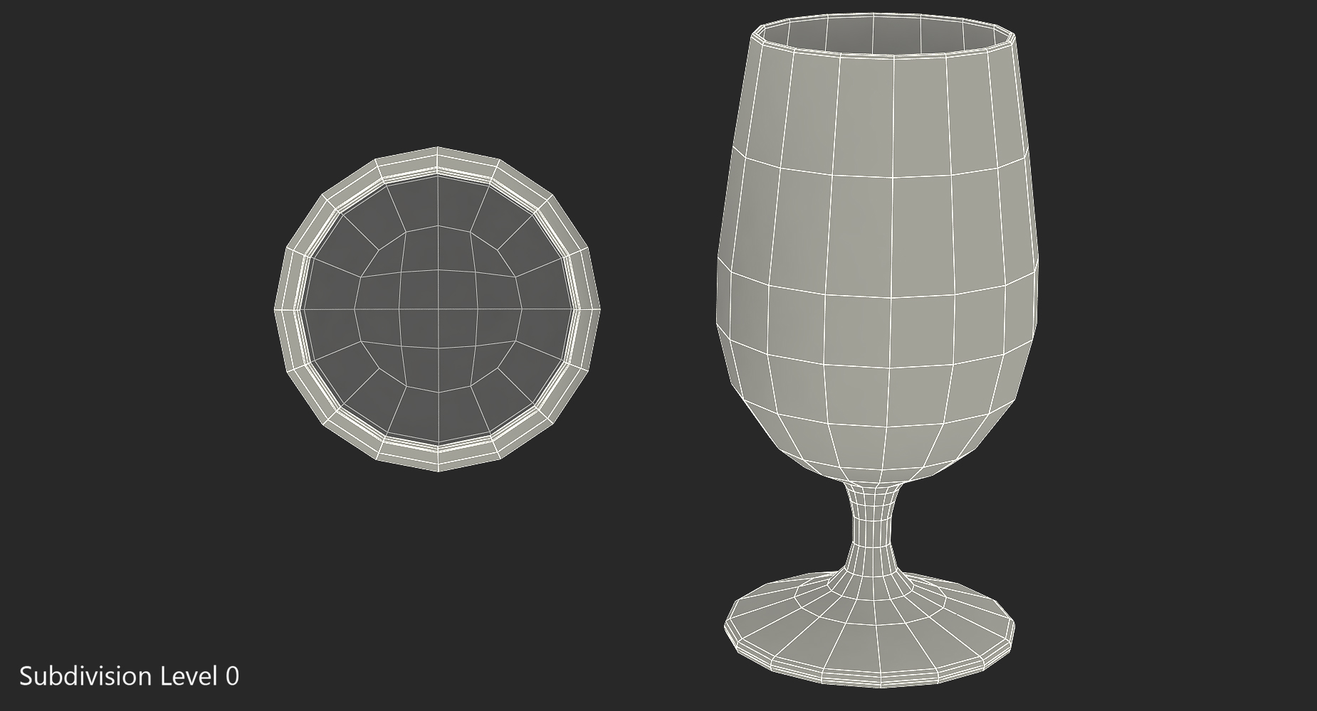 3D Iced Tea Glass Footed