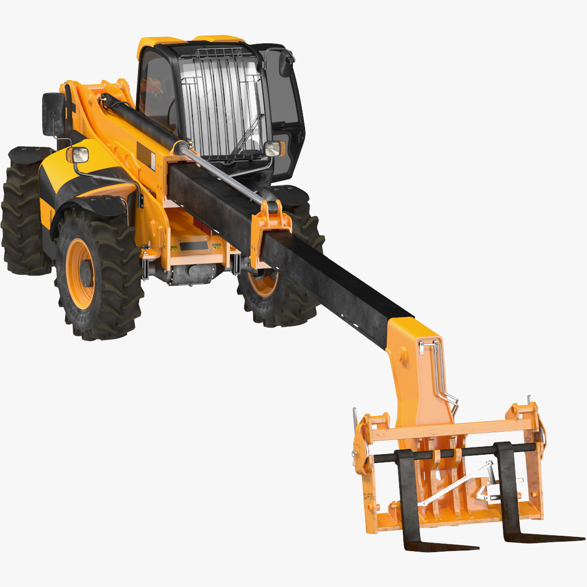 Telehandler Rigged for Maya 3D