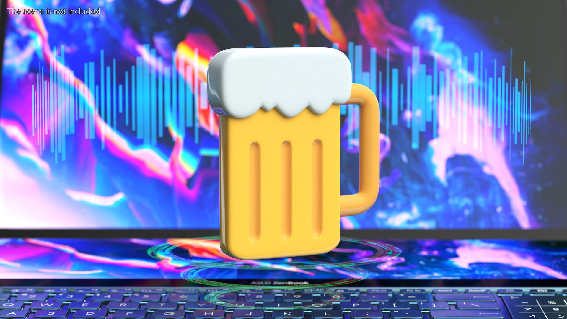 Beer Mug Emoji 3D model