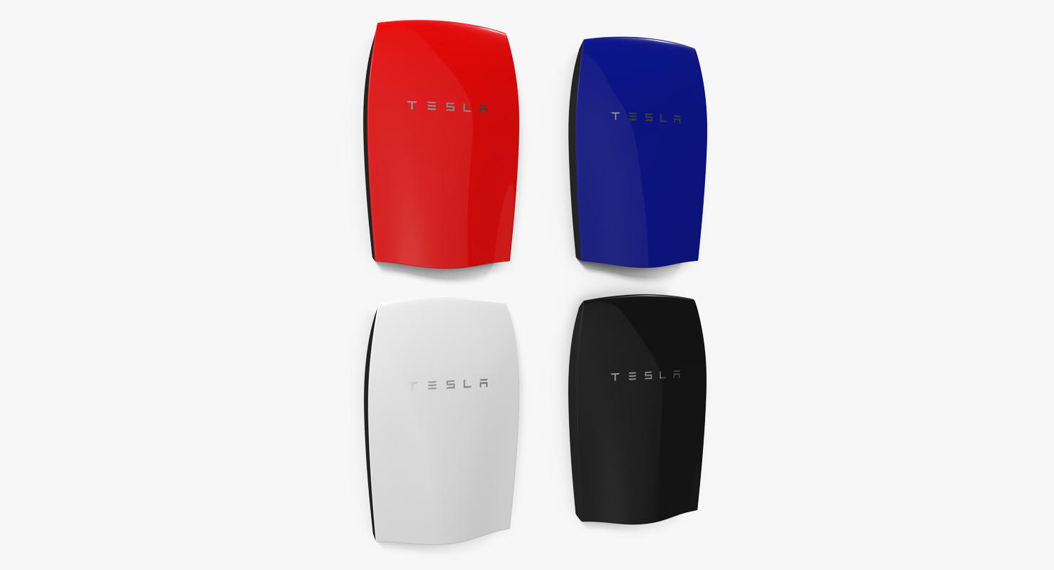 Tesla Powerwall Set 3D model