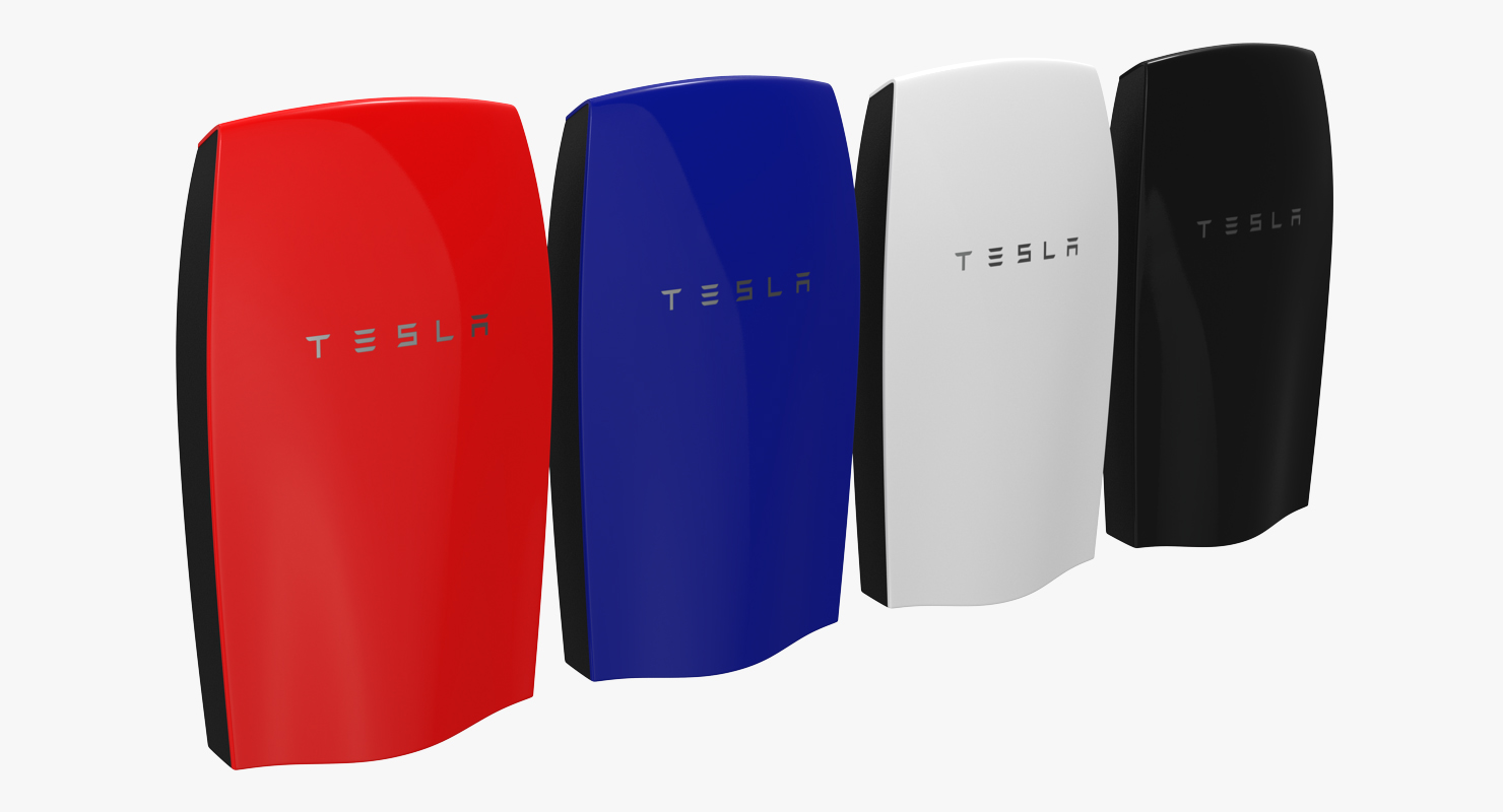 Tesla Powerwall Set 3D model