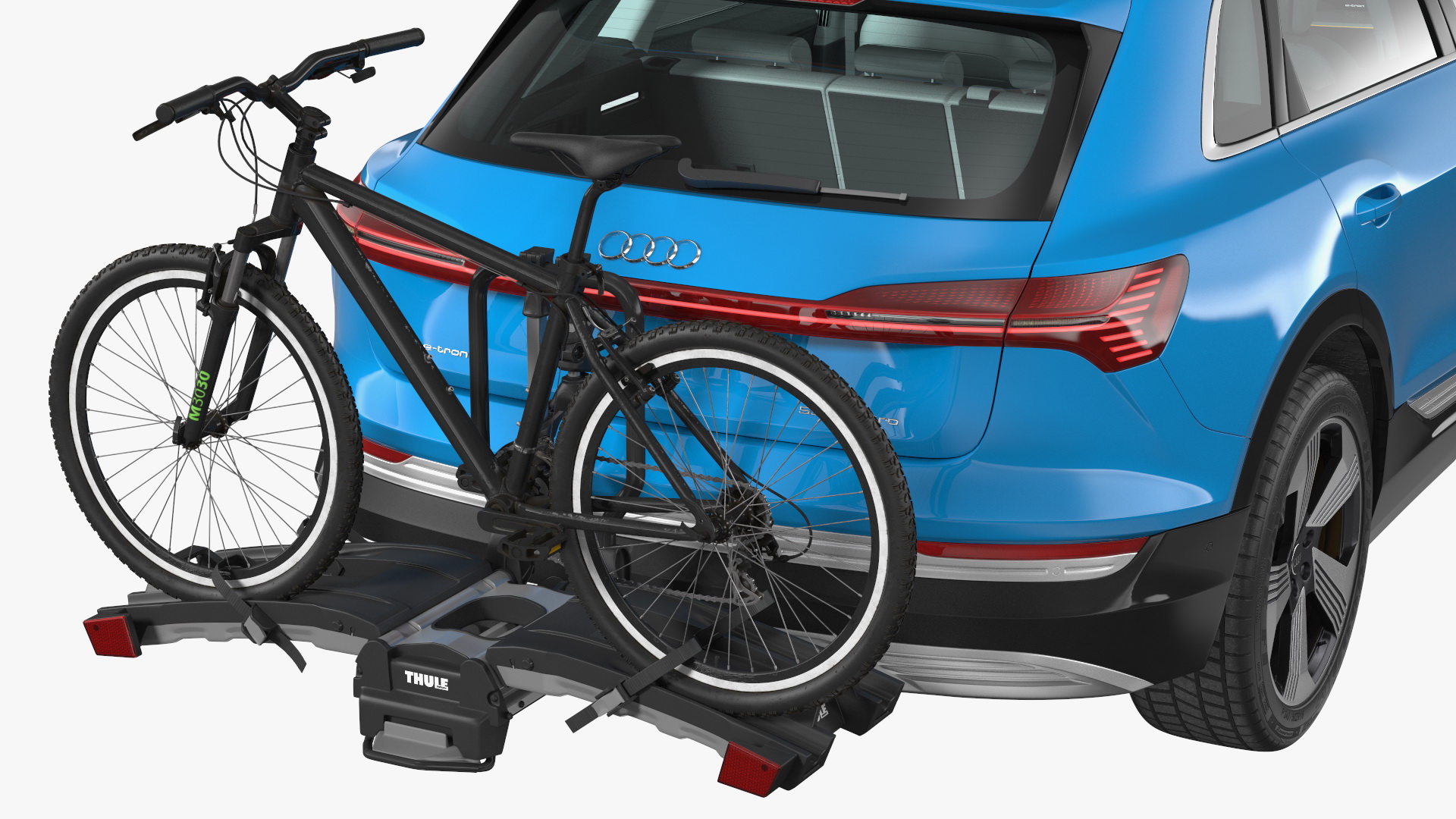 Audi E-tron with Thule EasyFold XT2 Mountain Bike 3D model